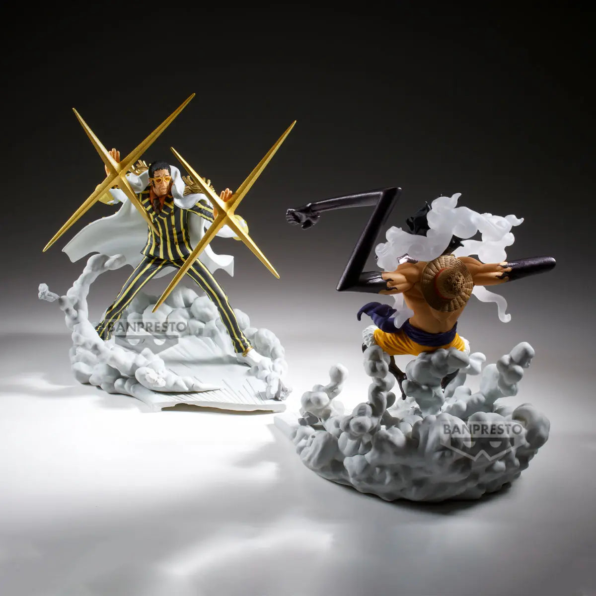 BANPRESTO - ONE PIECE SENKOZEKKEI MONKEY D LUFFY GEAR4 & BORSALINO (Licensed)