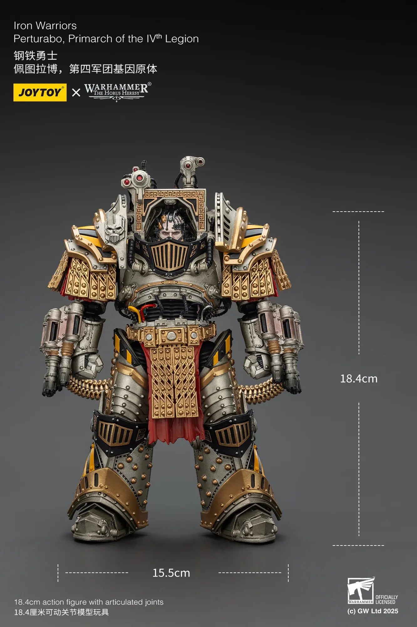 JOYTOY - Iron Warriors Perturabo, Primarch of the lVth Legion (Licensed)