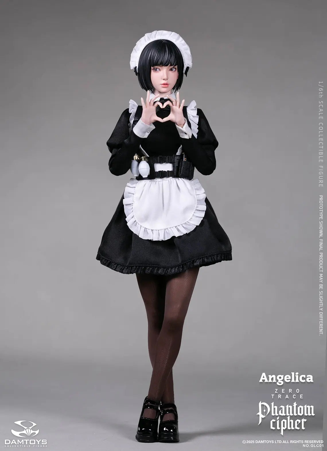 DAMTOYS - 1/6th scale PHANTOM CIPHER: ZERO TRACE ANGELICA Original Story Collectible Figure GLC01 (Licensed)