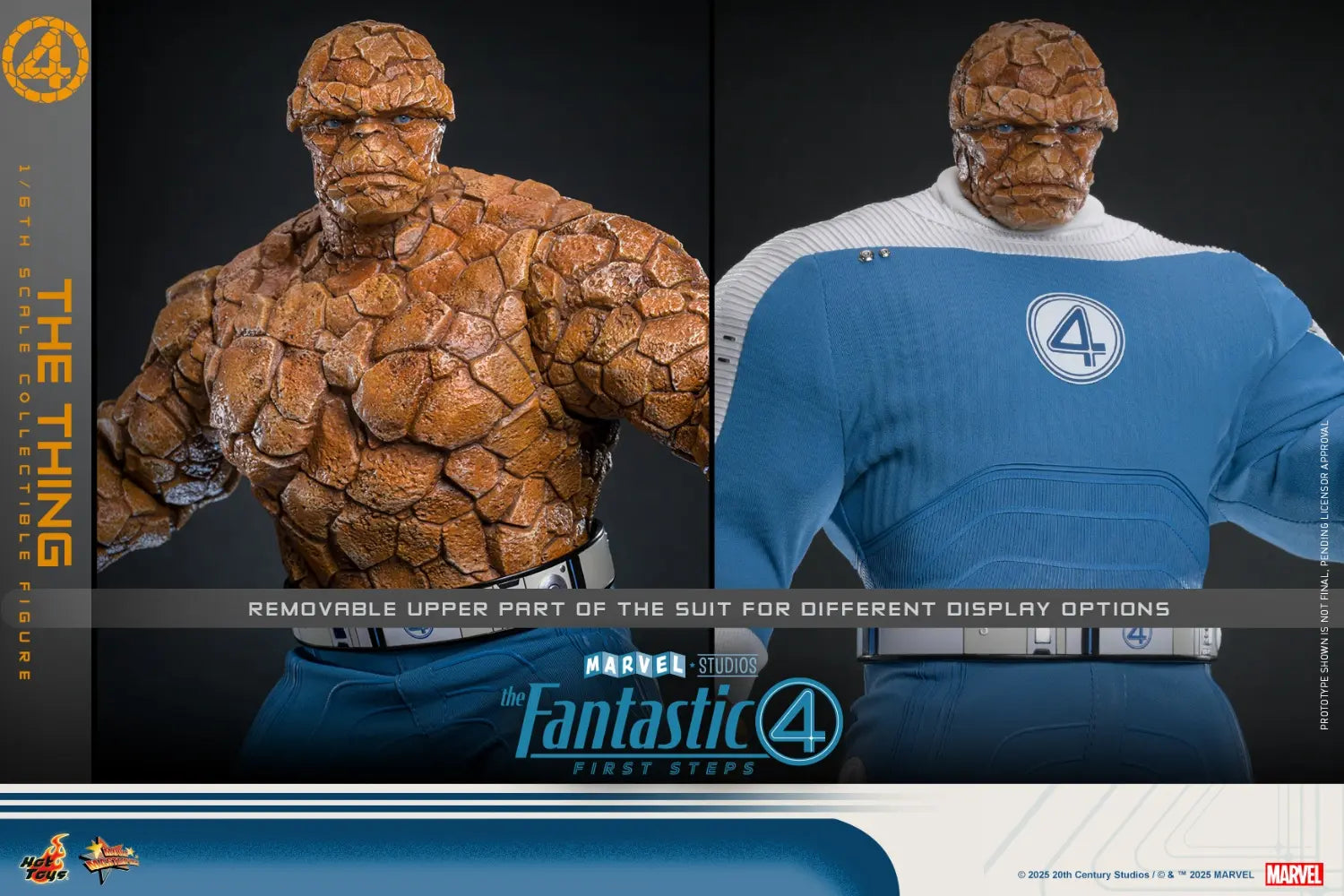 Hottoys - The Fantastic Four: First Steps Galactus Jumbo Sofvi Figure & The Thing 1/6th scale Collectible Figure SMS001J MMS813 (Licensed)