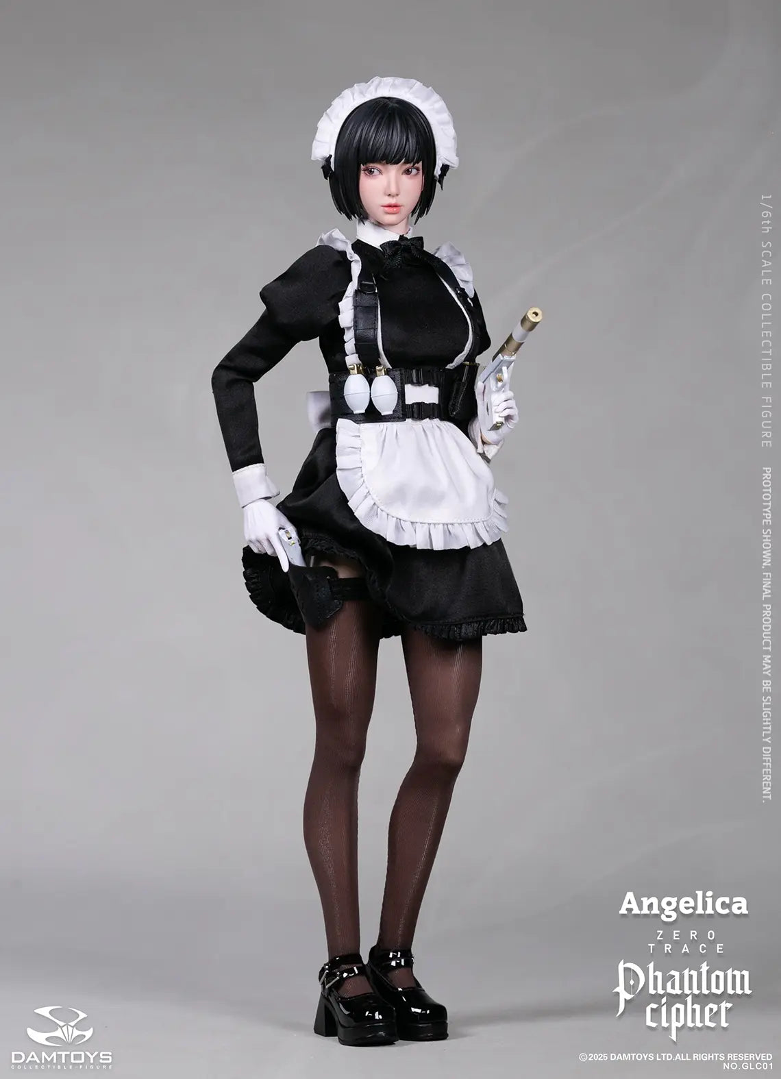 DAMTOYS - 1/6th scale PHANTOM CIPHER: ZERO TRACE ANGELICA Original Story Collectible Figure GLC01 (Licensed)