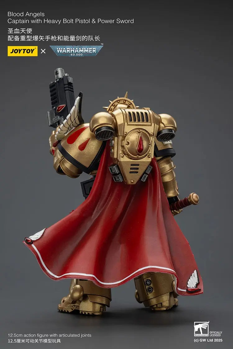 JOYTOY - Blood Angels Captain with Heavy Bolt Pistol & Power Sword JT01772 (Licensed)