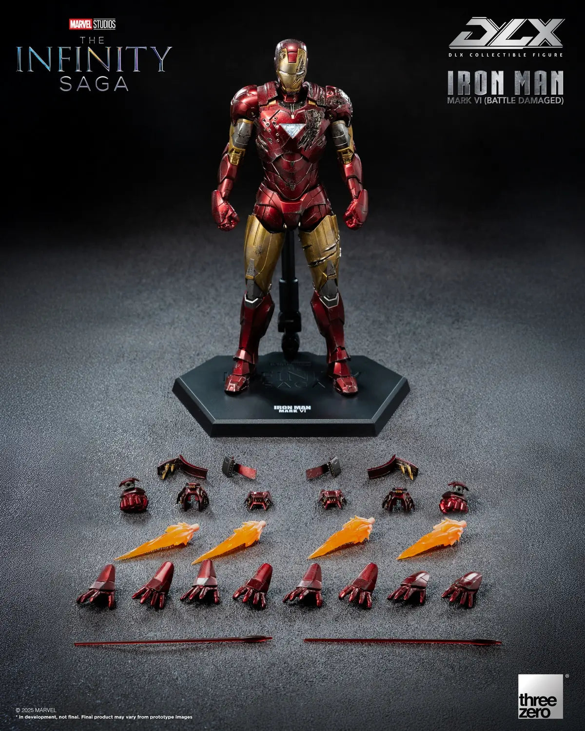 Threezero - Marvel Studios: The Infinity Saga DLX Iron Man Mark 6 Battle Damaged Version 3Z09180C0 (Licensed)