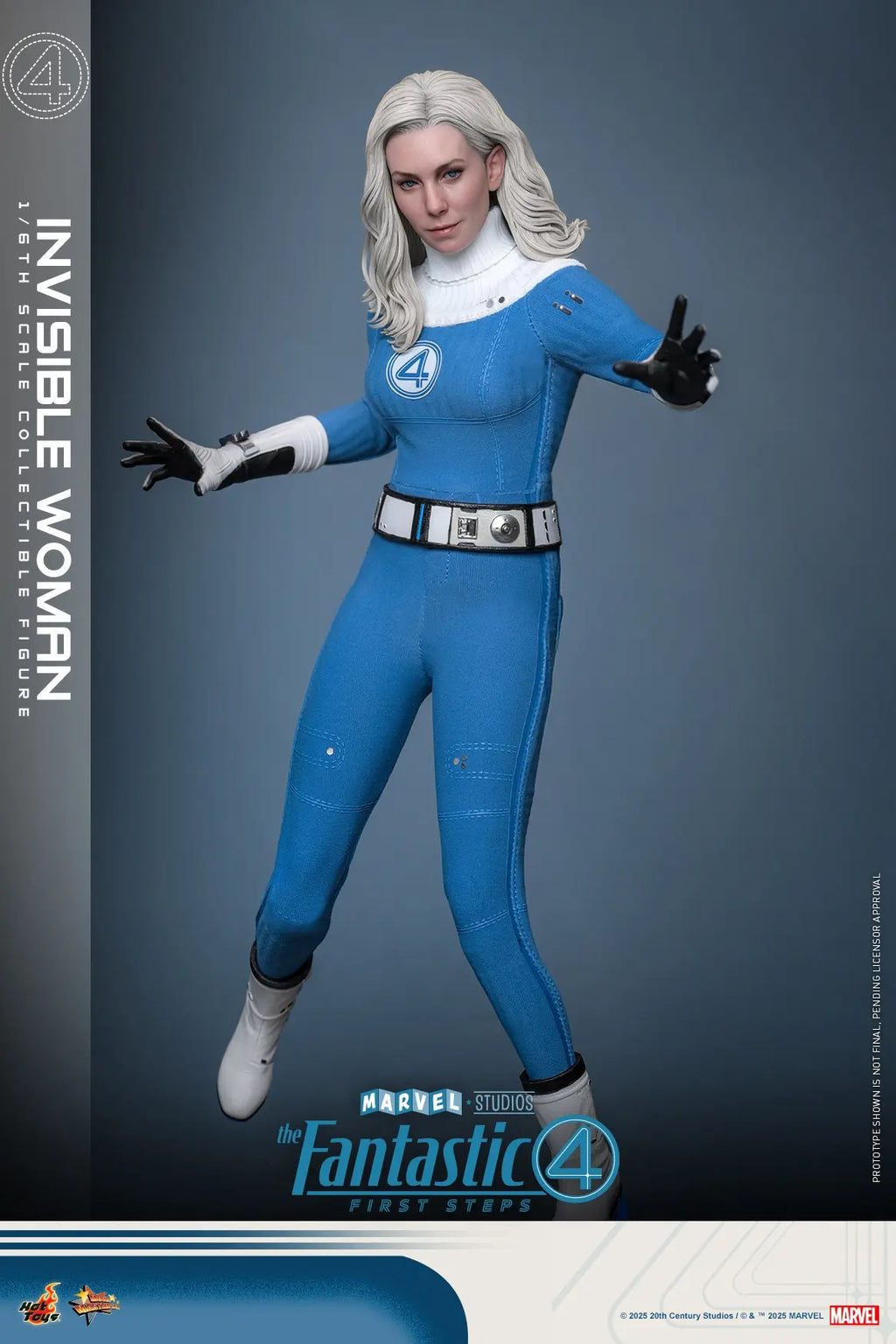 Hottoys - The Fantastic Four: First Steps Invisible Woman and H.E.R.B.I.E. 1/6th scale Collectible Figure Set MMS823 MMS824 (Licensed)
