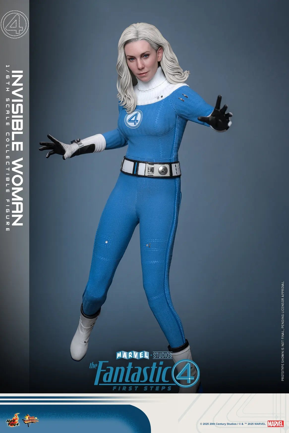 Hottoys - The Fantastic Four: First Steps Invisible Woman and H.E.R.B.I.E. 1/6th scale Collectible Figure Set MMS823 MMS824 (Licensed)