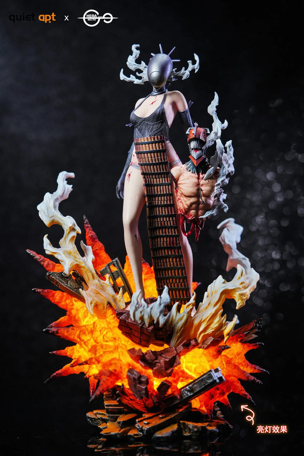 QuietArt Studio & Hera Studio - Chainsaw Man Bomb Demon Bom & Reze & Kiss Busts