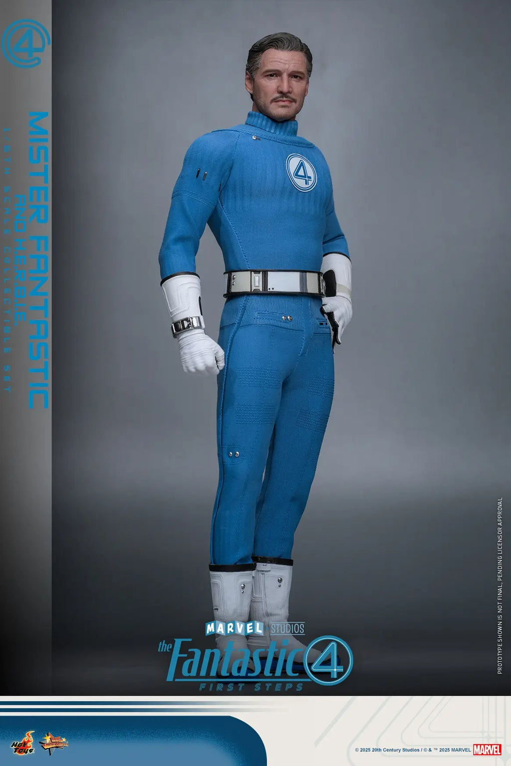 Hottoys - The Fantastic Four: First Steps Mister Fantastic and H.E.R.B.I.E. 1/6th scale Collectible Figure Set MMS821 MMS822 (Licensed)