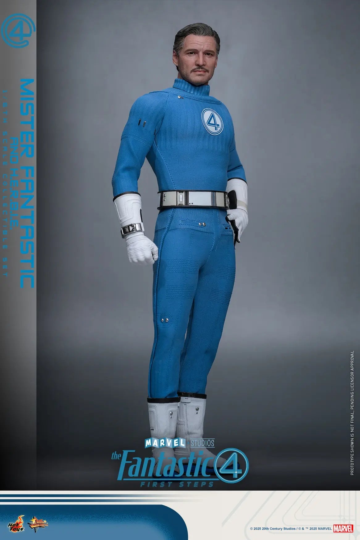 Hottoys - The Fantastic Four: First Steps Mister Fantastic and H.E.R.B.I.E. 1/6th scale Collectible Figure Set MMS821 MMS822 (Licensed)