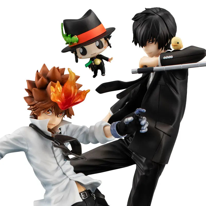 MegaHouse - G.E.M. Series Reborn! Tsunayoshi Sawada & Kyoya Hibari & Reborn Set Complete Figure (Licensed)