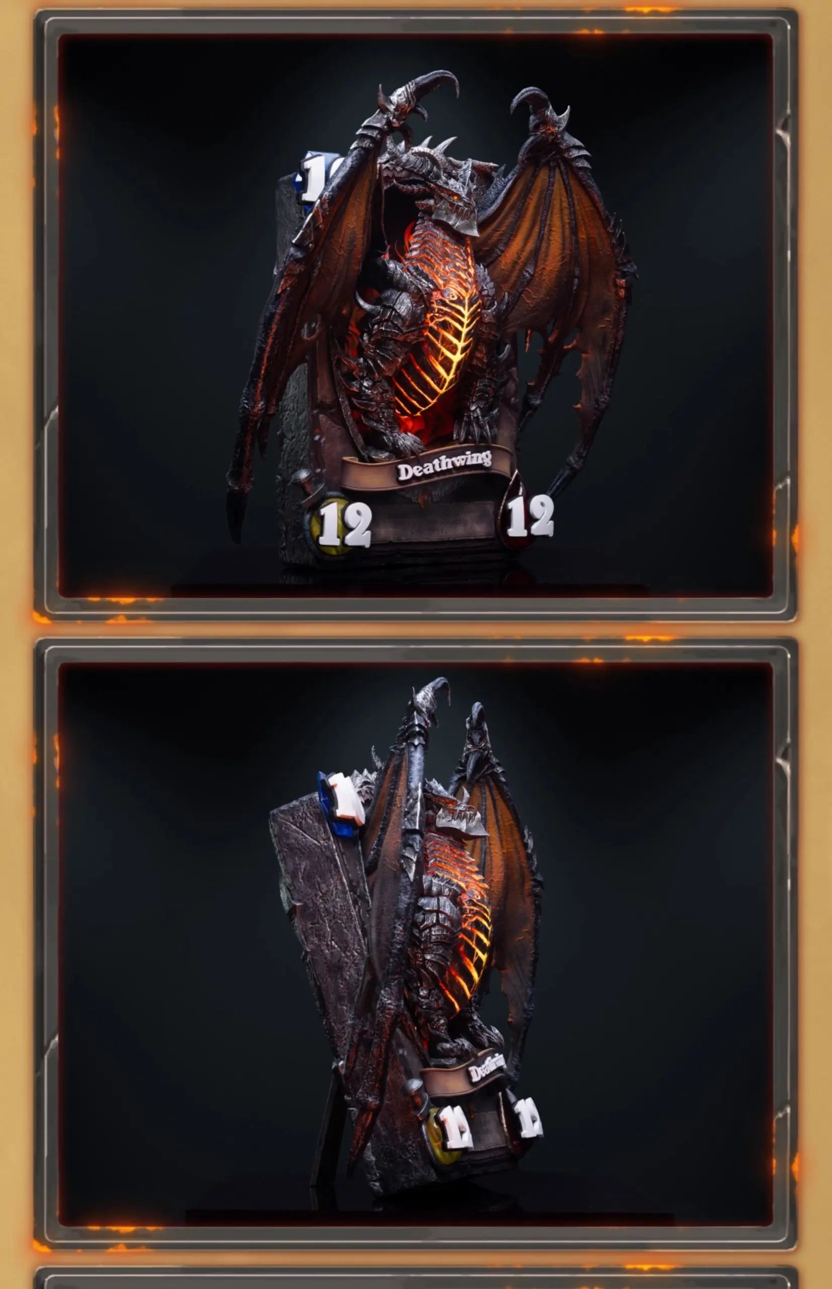 HEX Collectibles - Blizzard Official Licensed peripheral Hearthstone Deathwing card art statue HEXFRAME05 (Licensed)