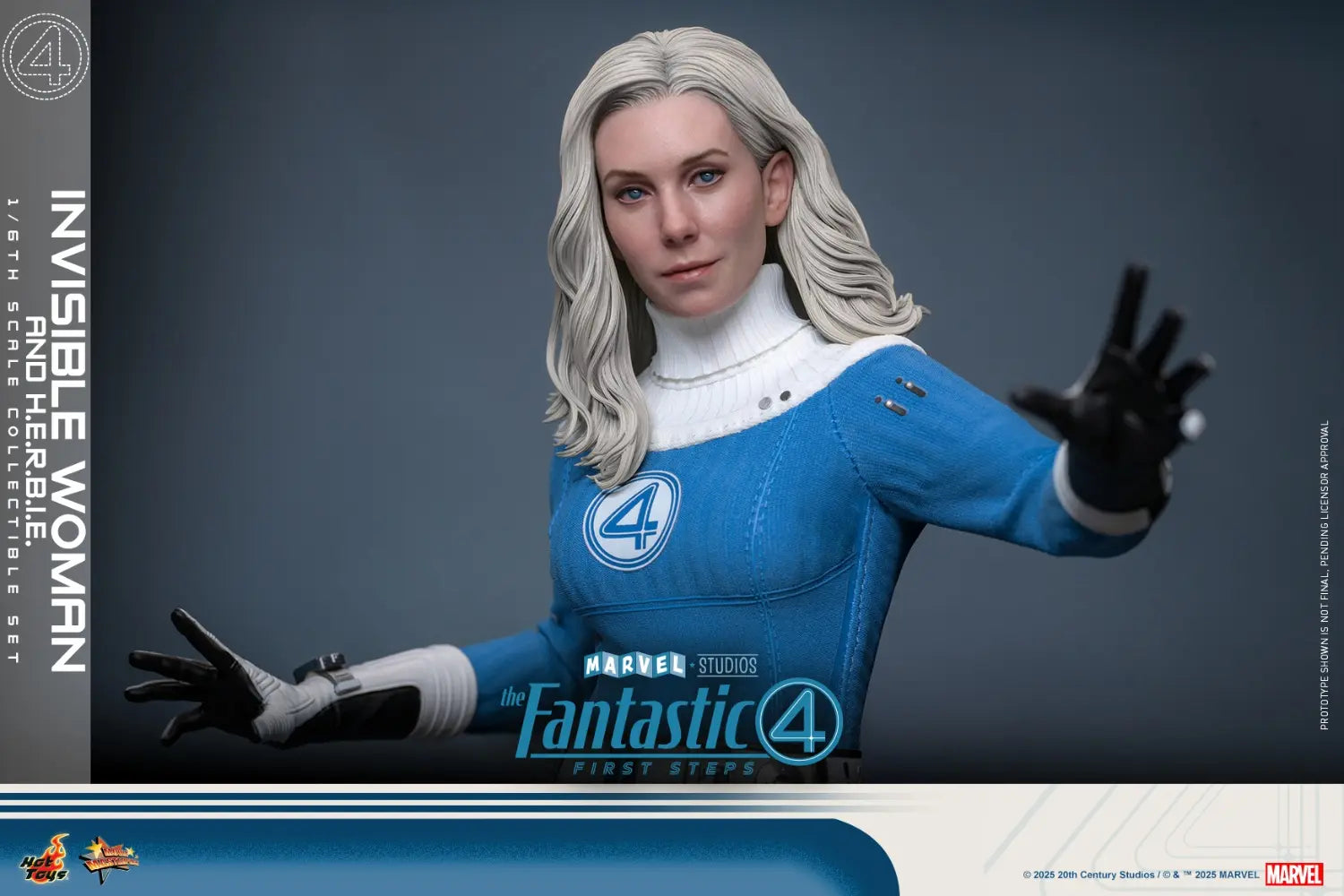 Hottoys - The Fantastic Four: First Steps Invisible Woman and H.E.R.B.I.E. 1/6th scale Collectible Figure Set MMS823 MMS824 (Licensed)