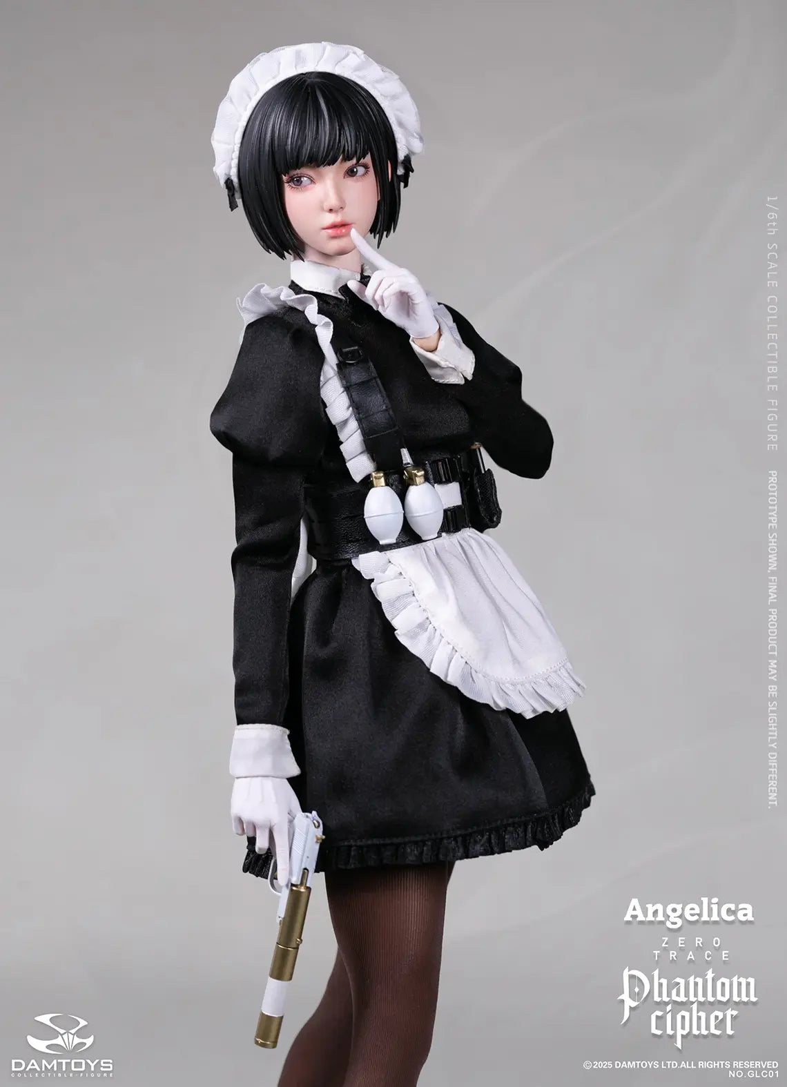 DAMTOYS - 1/6th scale PHANTOM CIPHER: ZERO TRACE ANGELICA Original Story Collectible Figure GLC01 (Licensed)