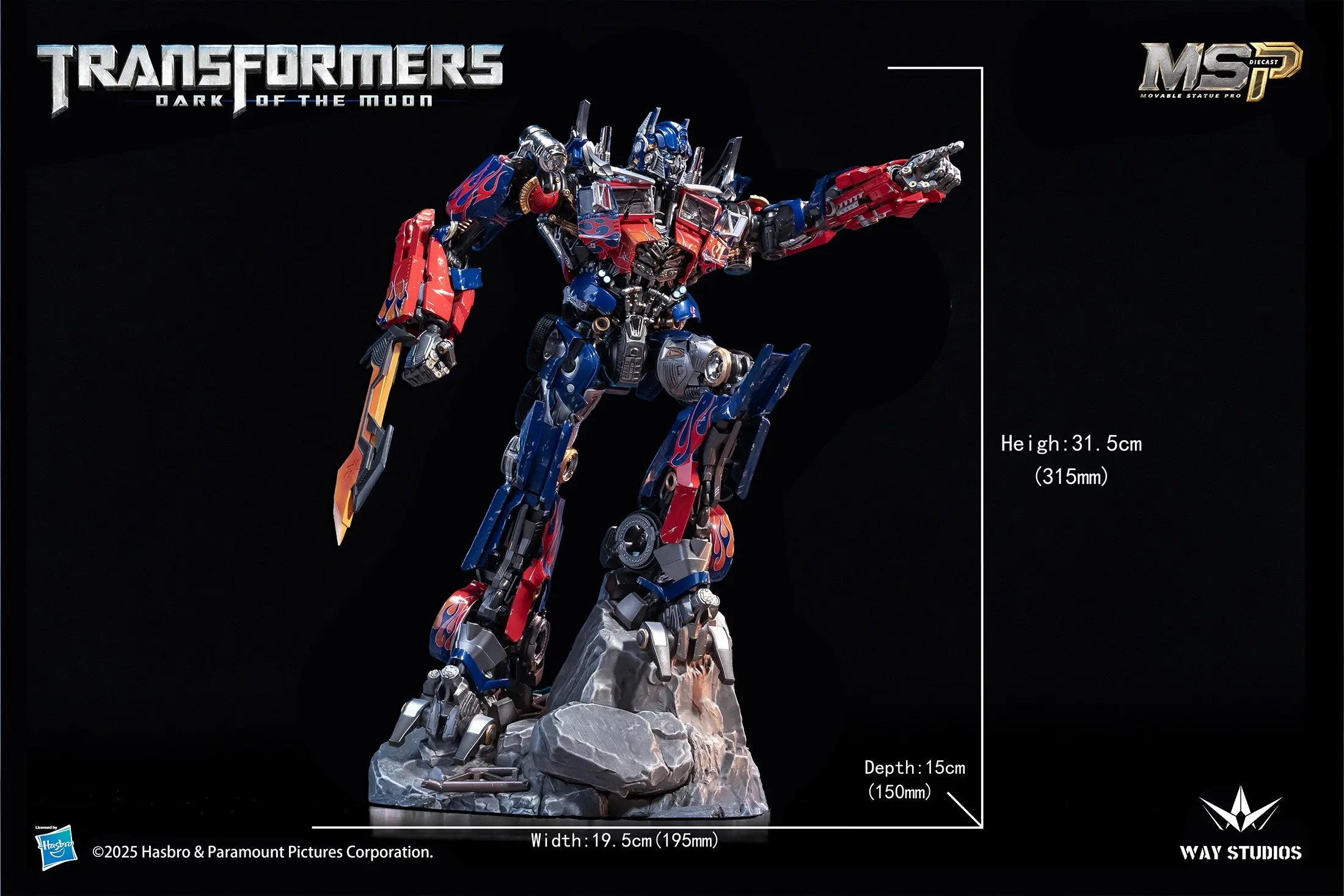WAY Studio - Transformers: Dark of the Moon MSP Series Optimus Prime (Licensed)