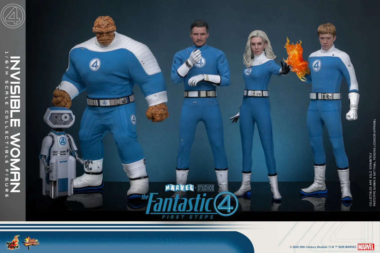 Hottoys - The Fantastic Four: First Steps Mister Fantastic and H.E.R.B.I.E. 1/6th scale Collectible Figure Set MMS821 MMS822 (Licensed)