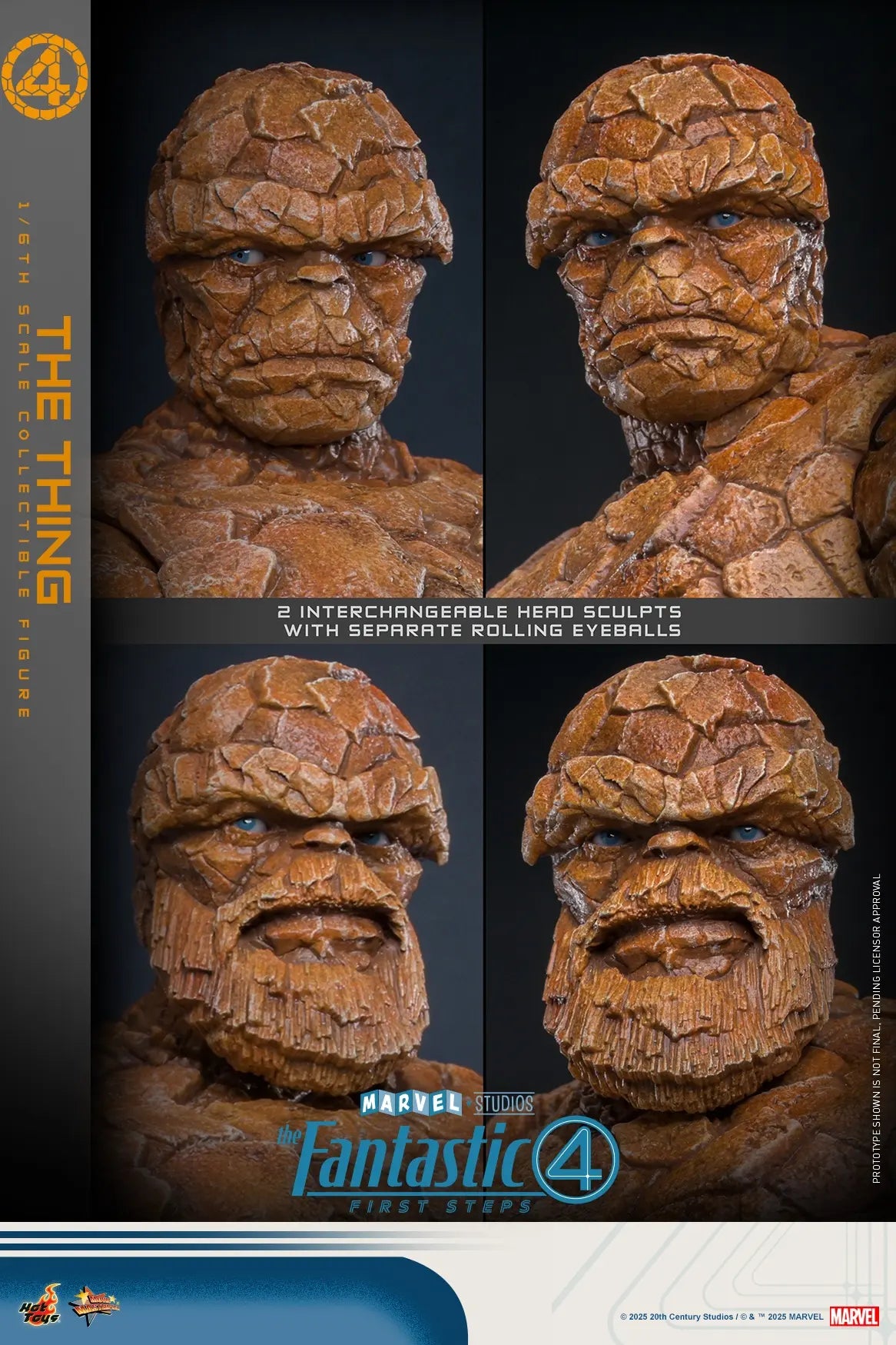 Hottoys - The Fantastic Four: First Steps Galactus Jumbo Sofvi Figure & The Thing 1/6th scale Collectible Figure SMS001J MMS813 (Licensed)