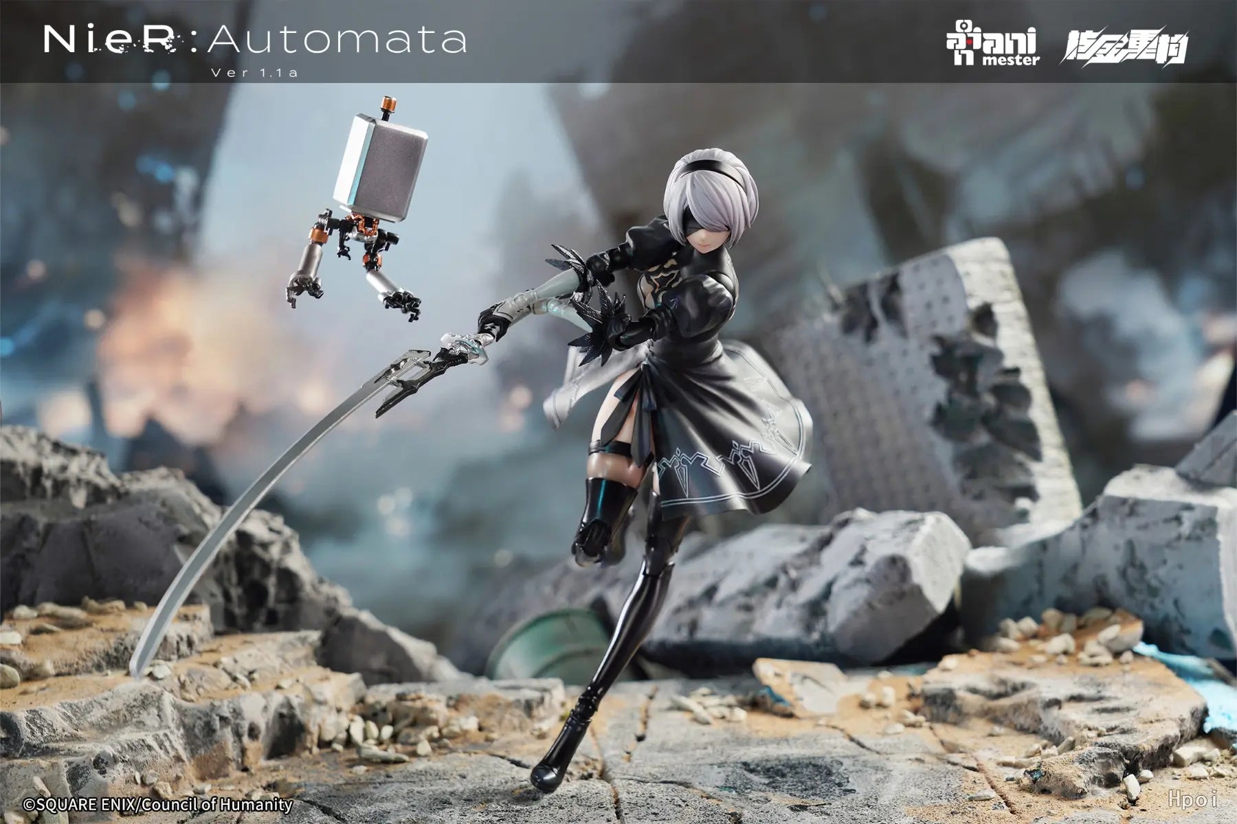 AniMester X Nuclear Gold Reconstruction - YoRHa No.2 Type B - 1/9 Scale Action Figure (Licensed)