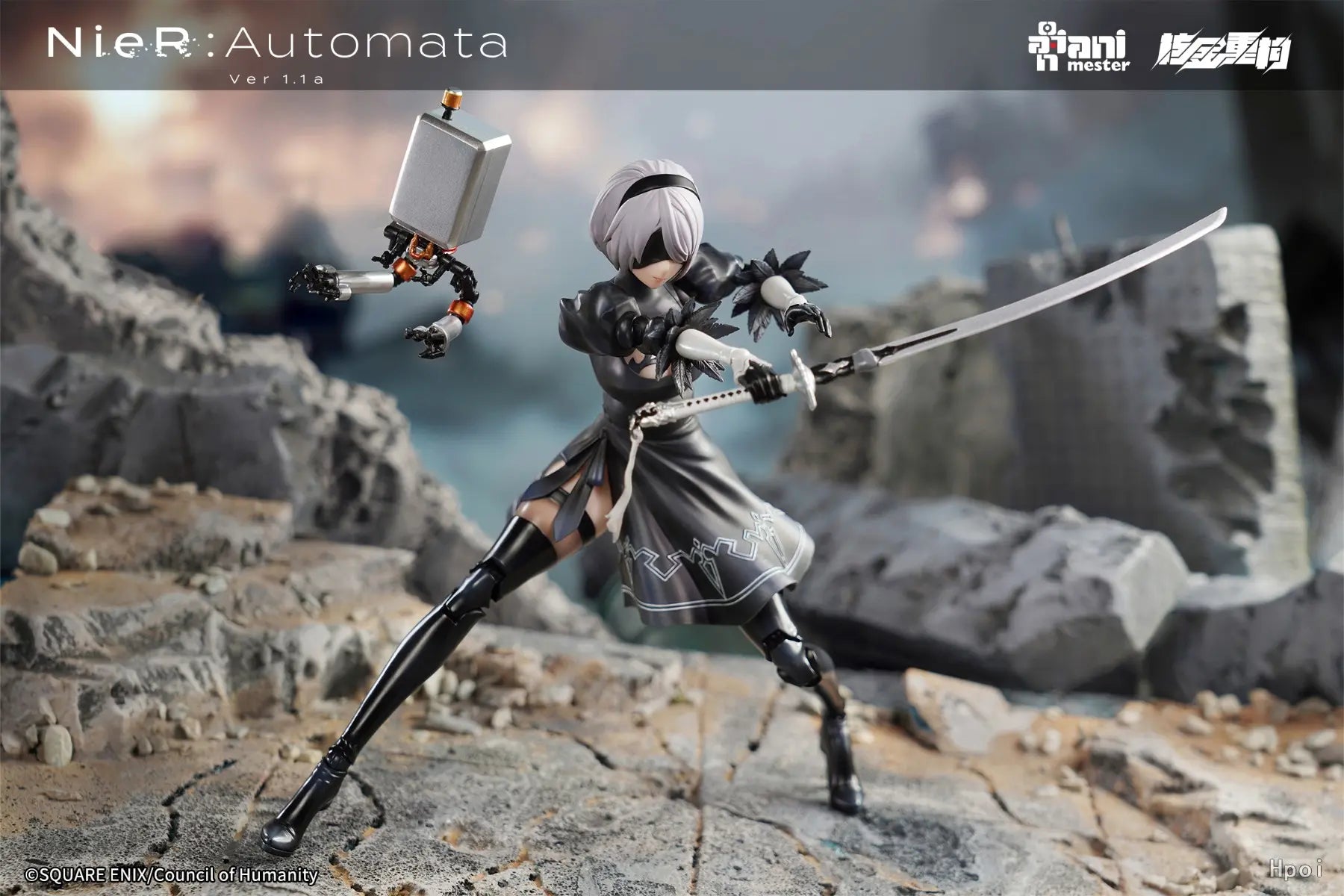 AniMester X Nuclear Gold Reconstruction - YoRHa No.2 Type B - 1/9 Scale Action Figure (Licensed)