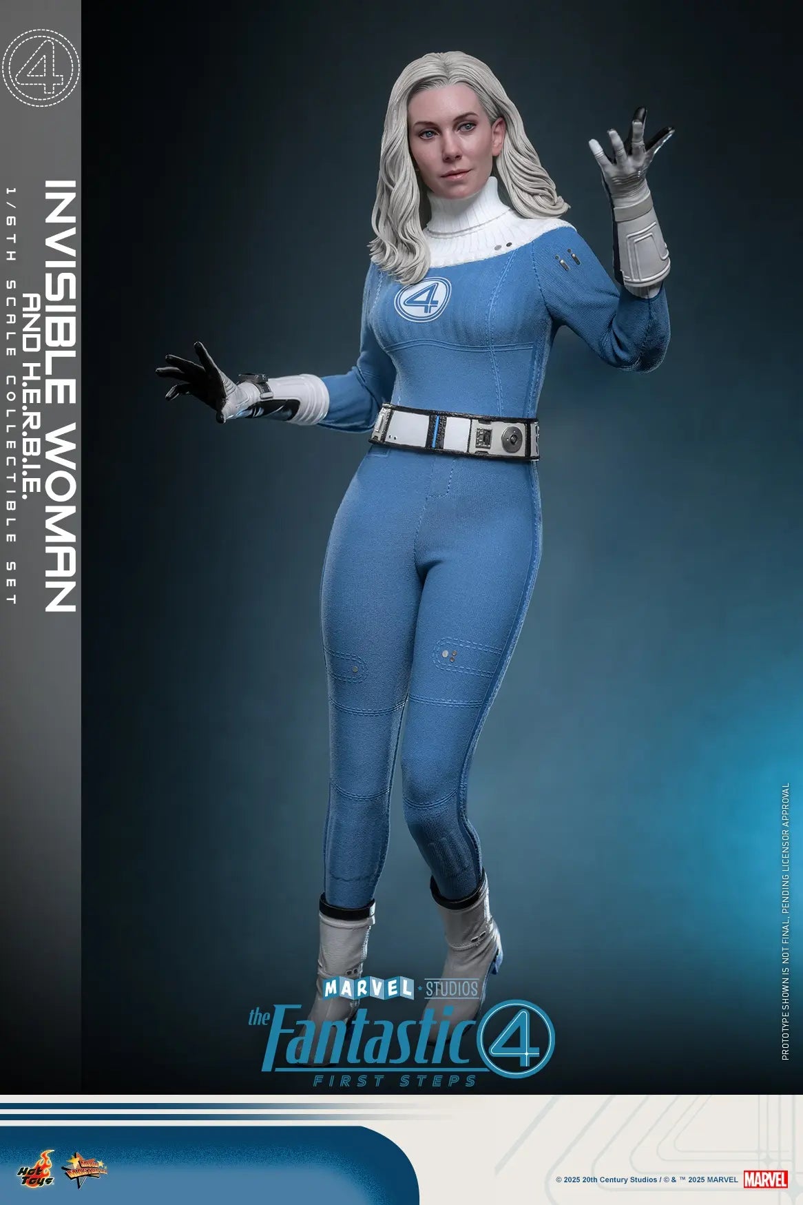 Hottoys - The Fantastic Four: First Steps Invisible Woman and H.E.R.B.I.E. 1/6th scale Collectible Figure Set MMS823 MMS824 (Licensed)