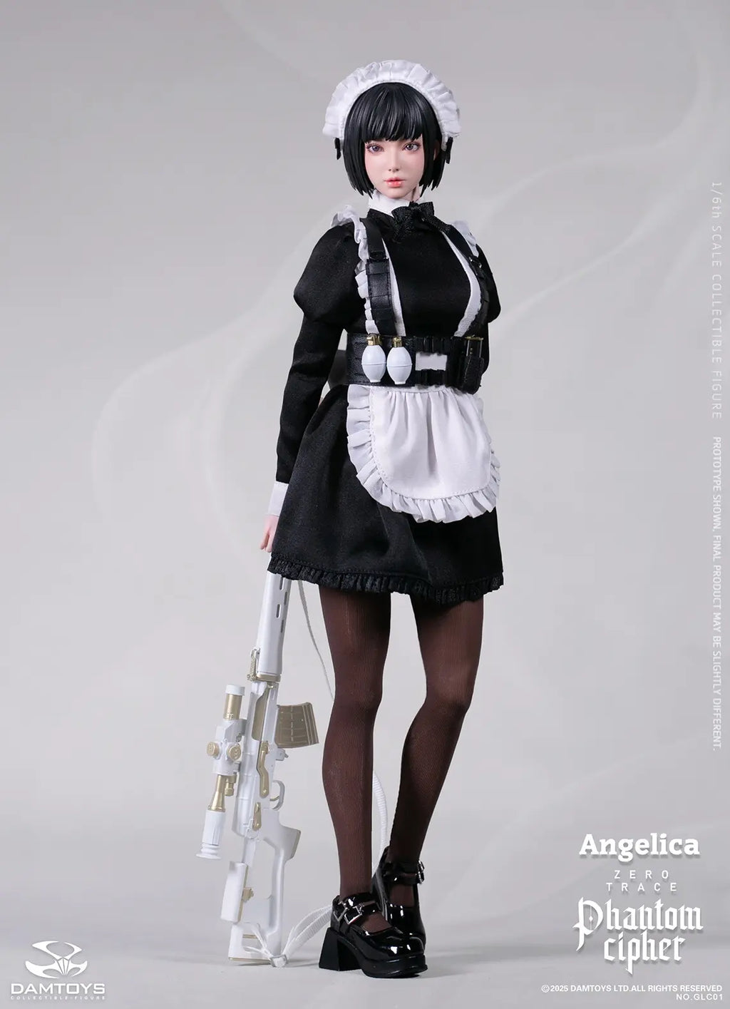 DAMTOYS - 1/6th scale PHANTOM CIPHER: ZERO TRACE ANGELICA Original Story Collectible Figure GLC01 (Licensed)