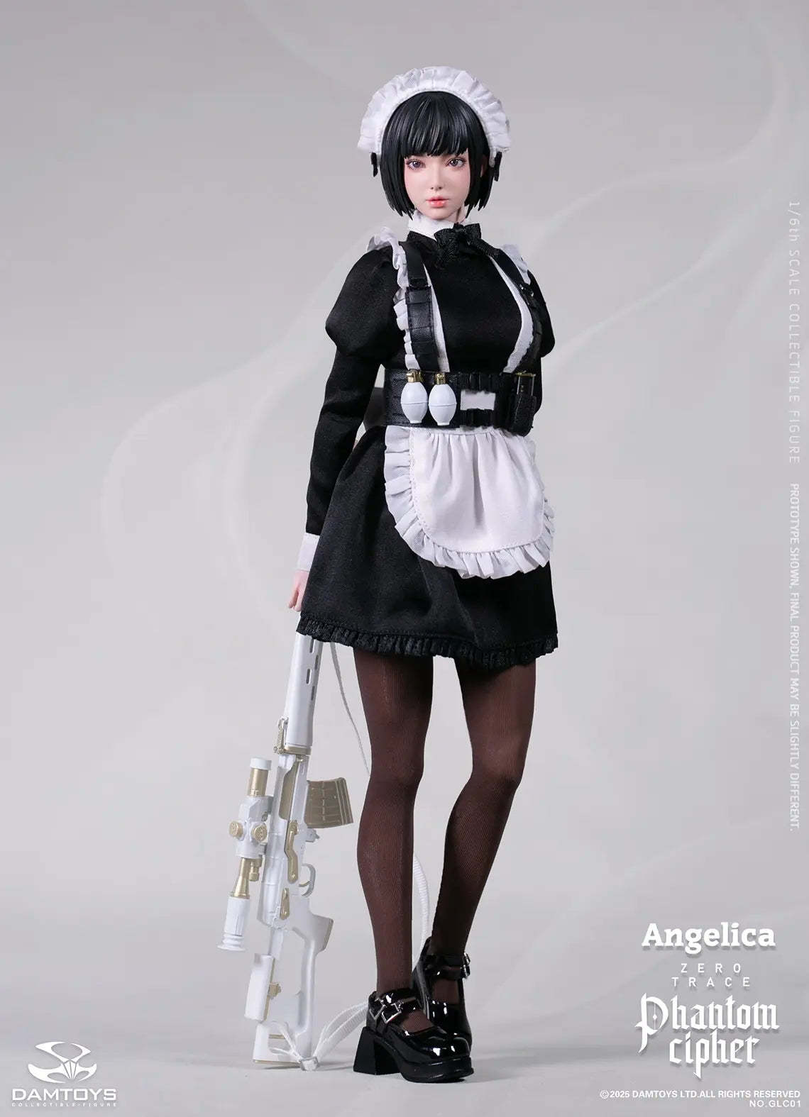 DAMTOYS - 1/6th scale PHANTOM CIPHER: ZERO TRACE ANGELICA Original Story Collectible Figure GLC01 (Licensed)