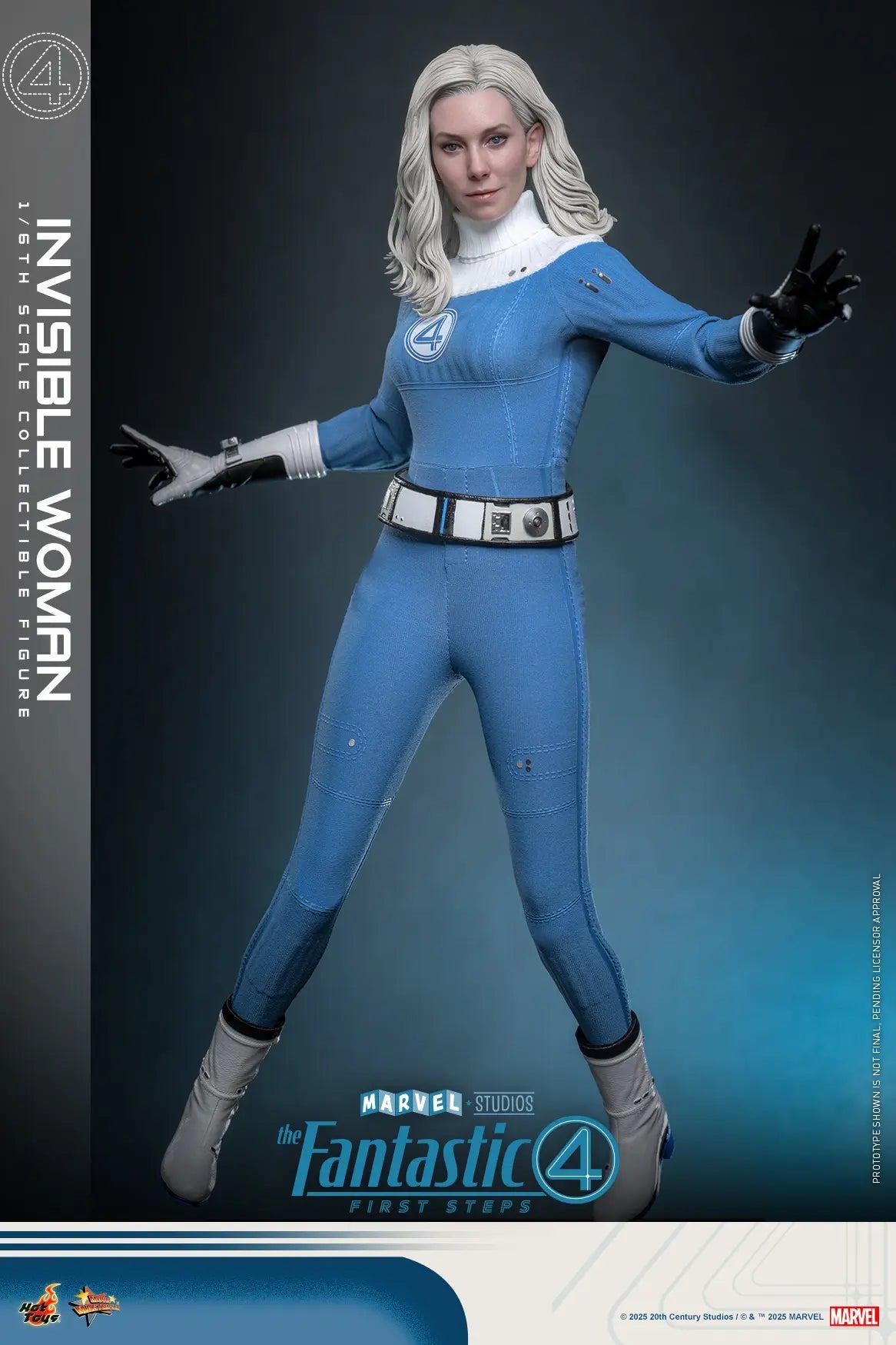 Hottoys - The Fantastic Four: First Steps Invisible Woman and H.E.R.B.I.E. 1/6th scale Collectible Figure Set MMS823 MMS824 (Licensed)