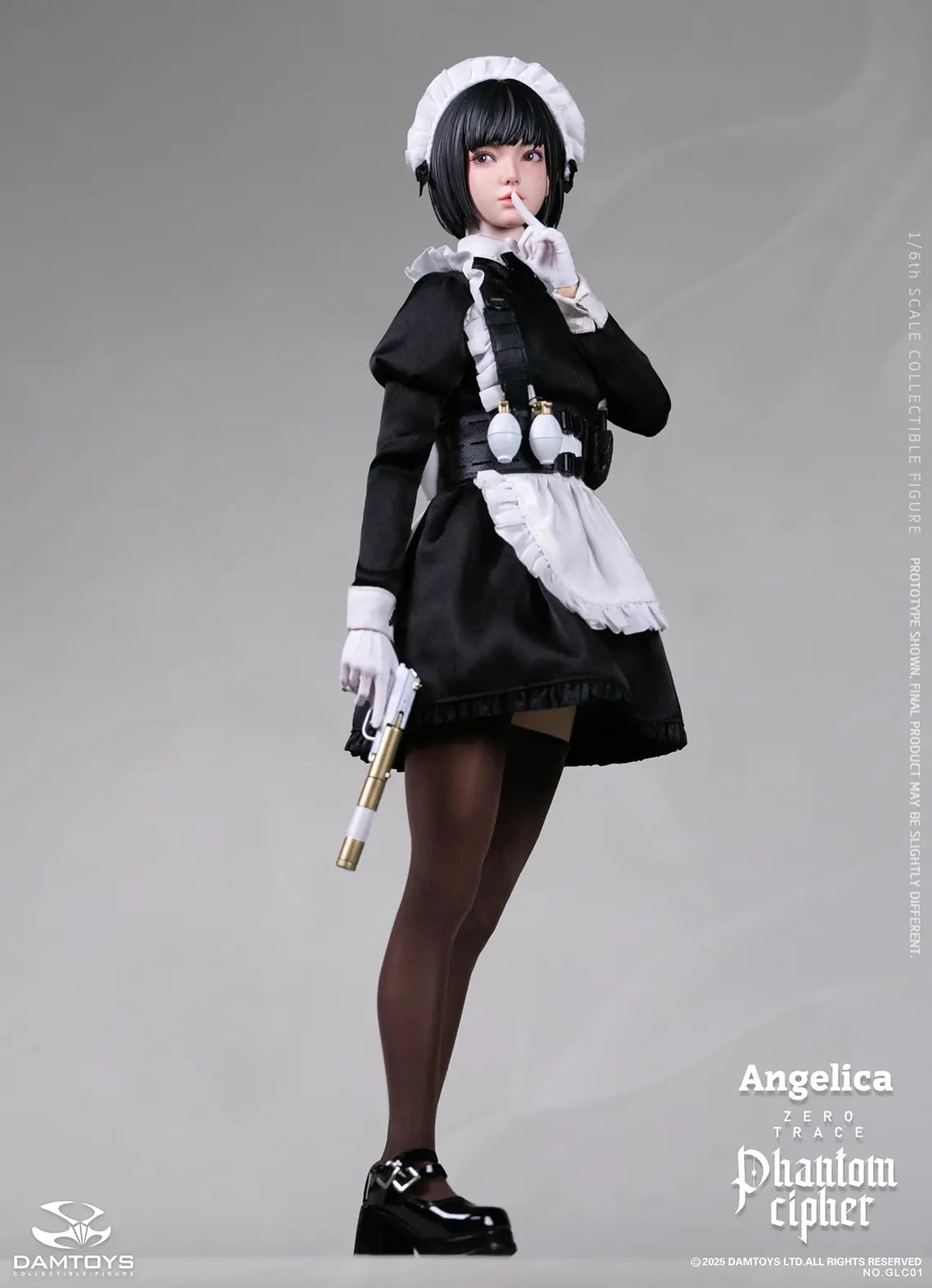 DAMTOYS - 1/6th scale PHANTOM CIPHER: ZERO TRACE ANGELICA Original Story Collectible Figure GLC01 (Licensed)