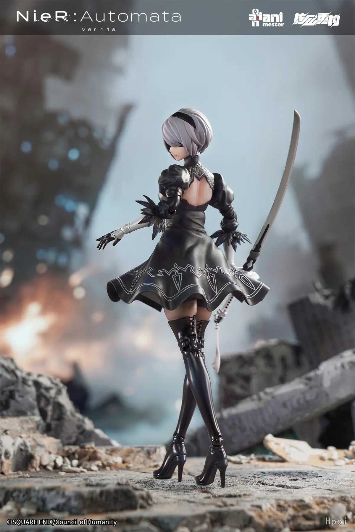 AniMester X Nuclear Gold Reconstruction - YoRHa No.2 Type B - 1/9 Scale Action Figure (Licensed)