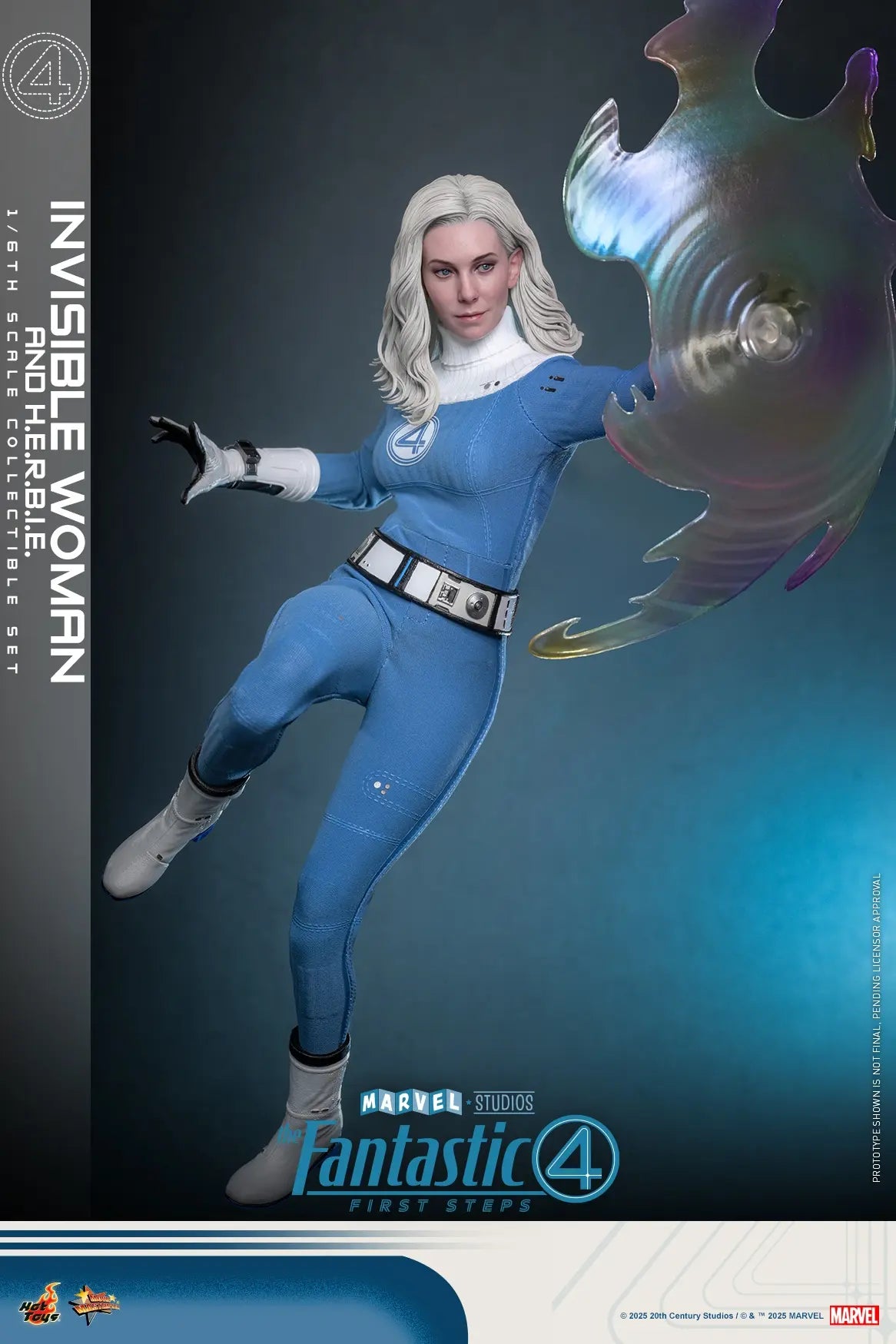 Hottoys - The Fantastic Four: First Steps Invisible Woman and H.E.R.B.I.E. 1/6th scale Collectible Figure Set MMS823 MMS824 (Licensed)