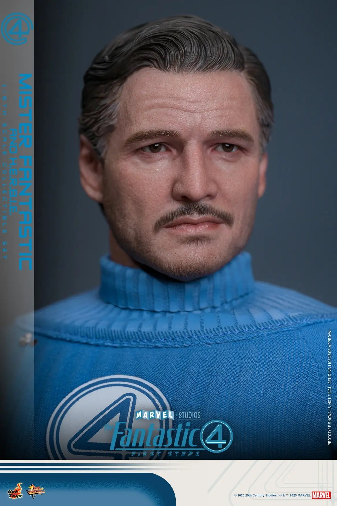 Hottoys - The Fantastic Four: First Steps Mister Fantastic and H.E.R.B.I.E. 1/6th scale Collectible Figure Set MMS821 MMS822 (Licensed)