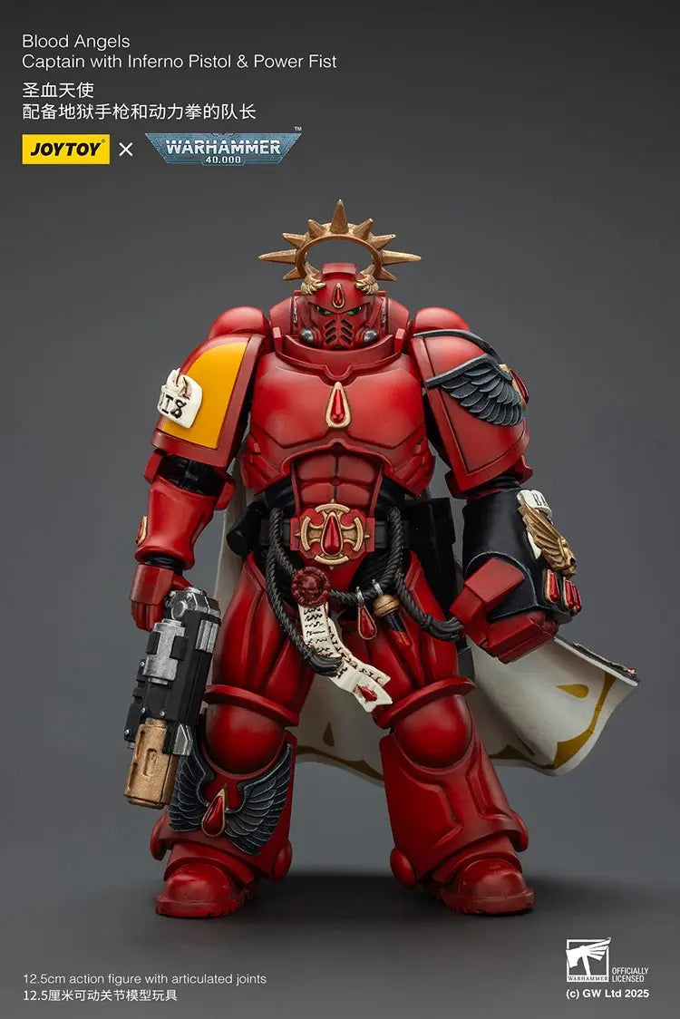 JOYTOY - Blood Angels Captain with Inferno Pistol & Power Fist JT01796 (Licensed)