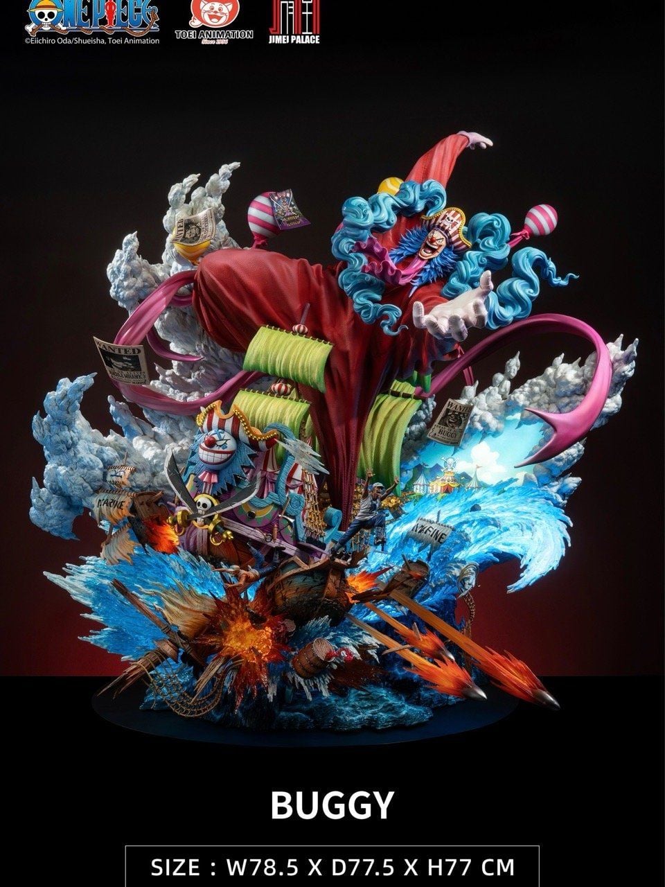 JIMEI PALACE Studio - ONE PIECE New Yonko BUGGY Limited Edition Statue (Licensed)