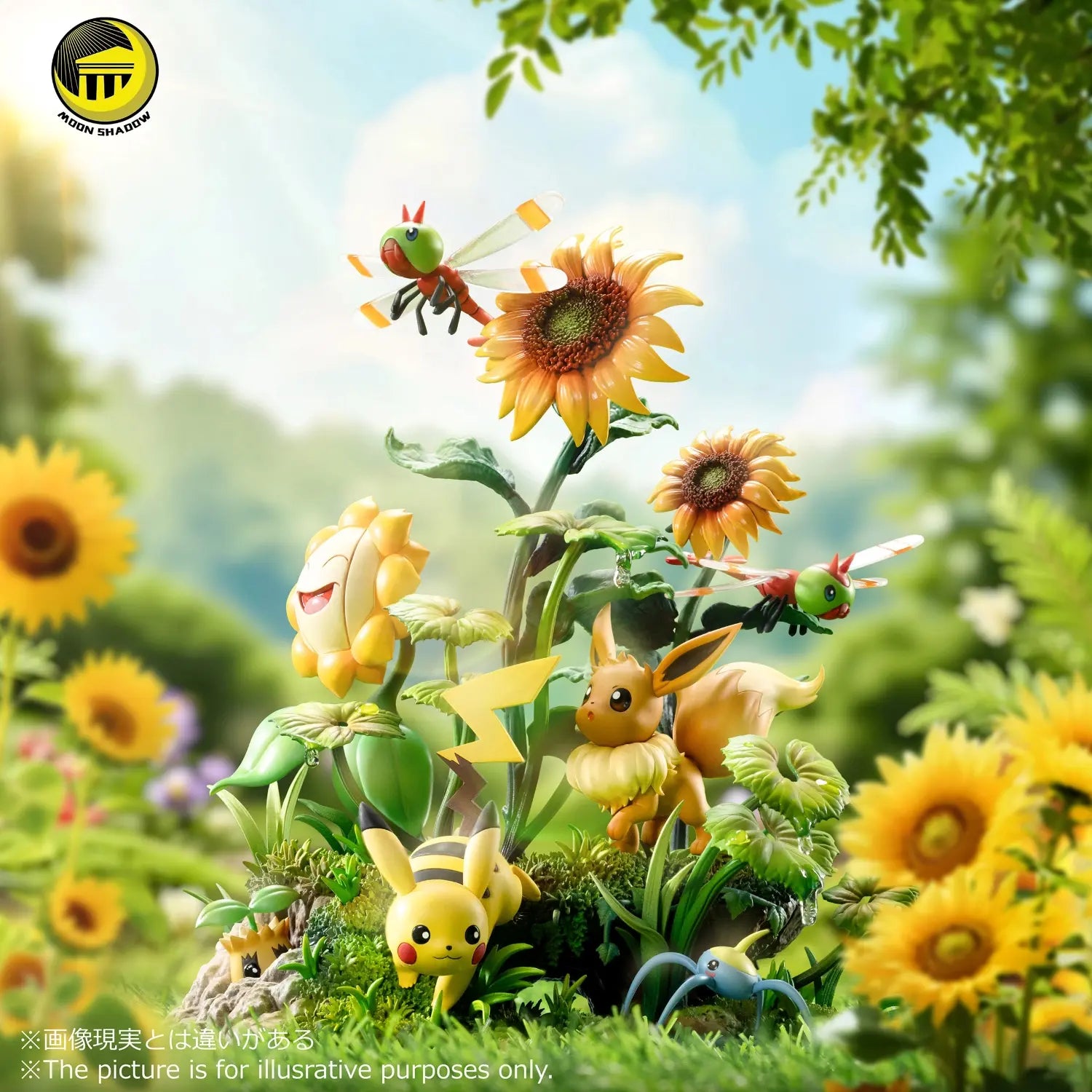 MoonShadow Studio - Pokémon Nature Series Eevee #5 Eevee and Pikachu Scene