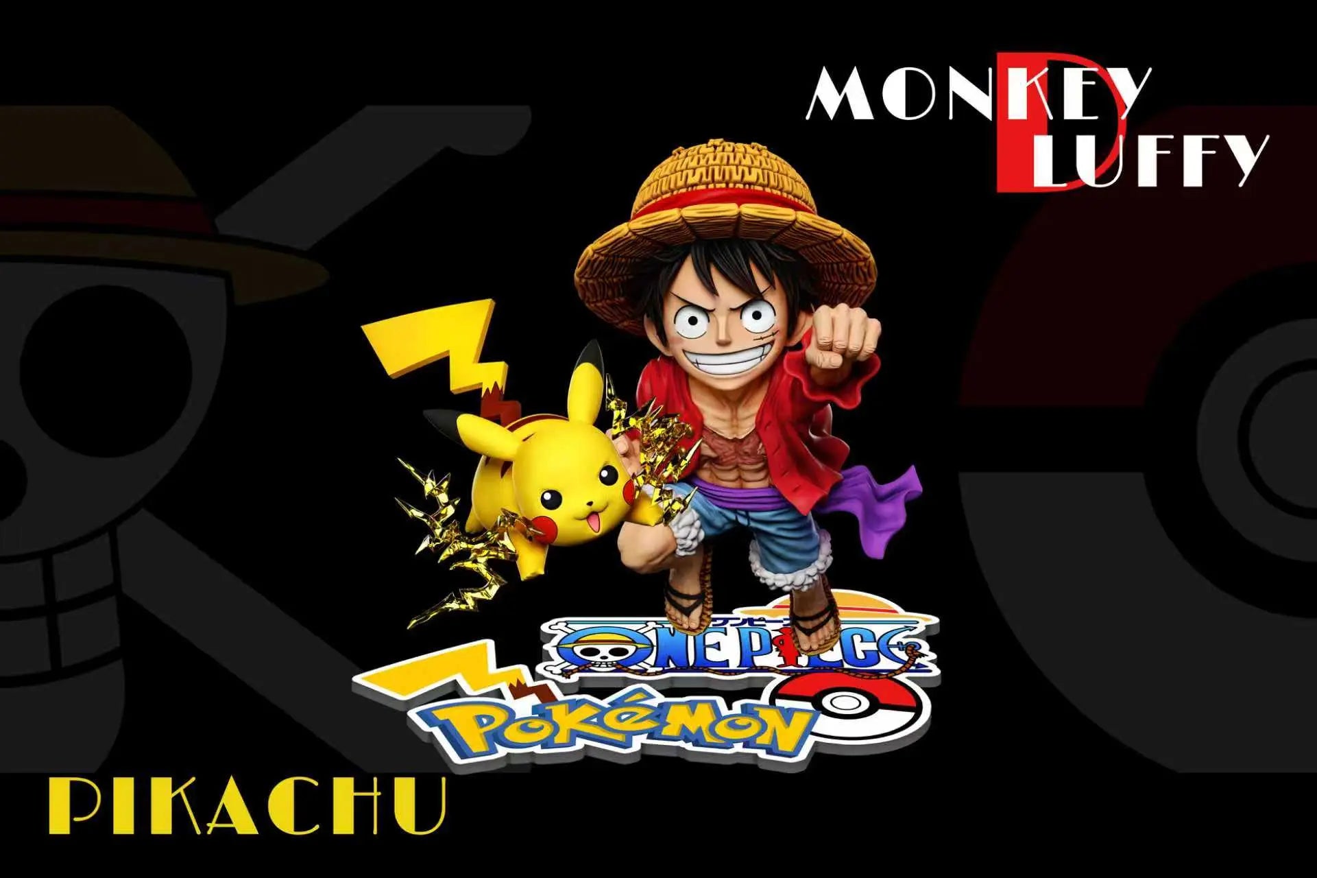 A+ Studio - Pokémon & One Piece Luffy Resonance Series Pikachu & Luffy