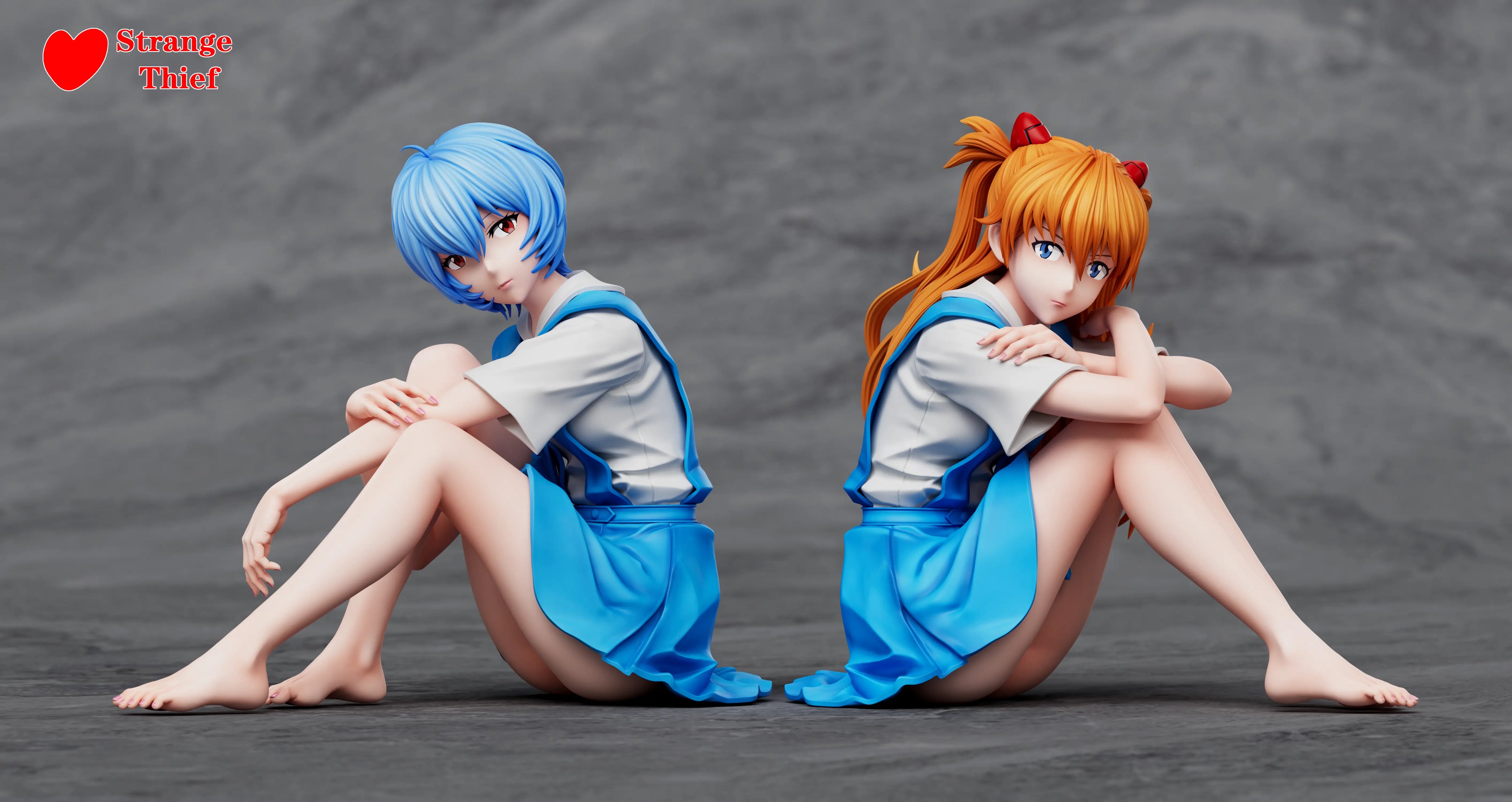 Strange Thief Studio - Neon Genesis Evangelion School Uniform Asuka & School Uniform Rei Ayanami