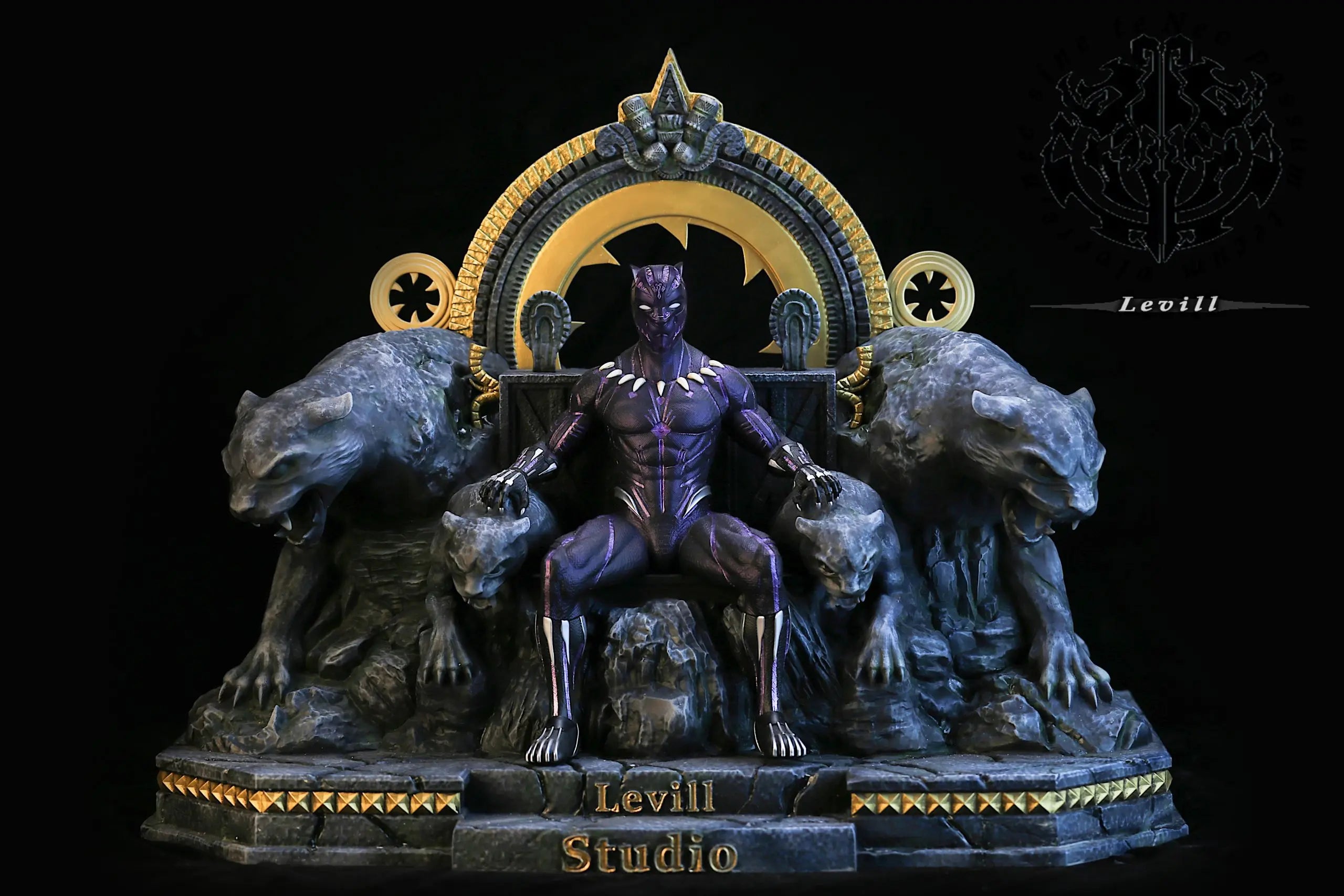 Levill studio - Black Panther on Throne