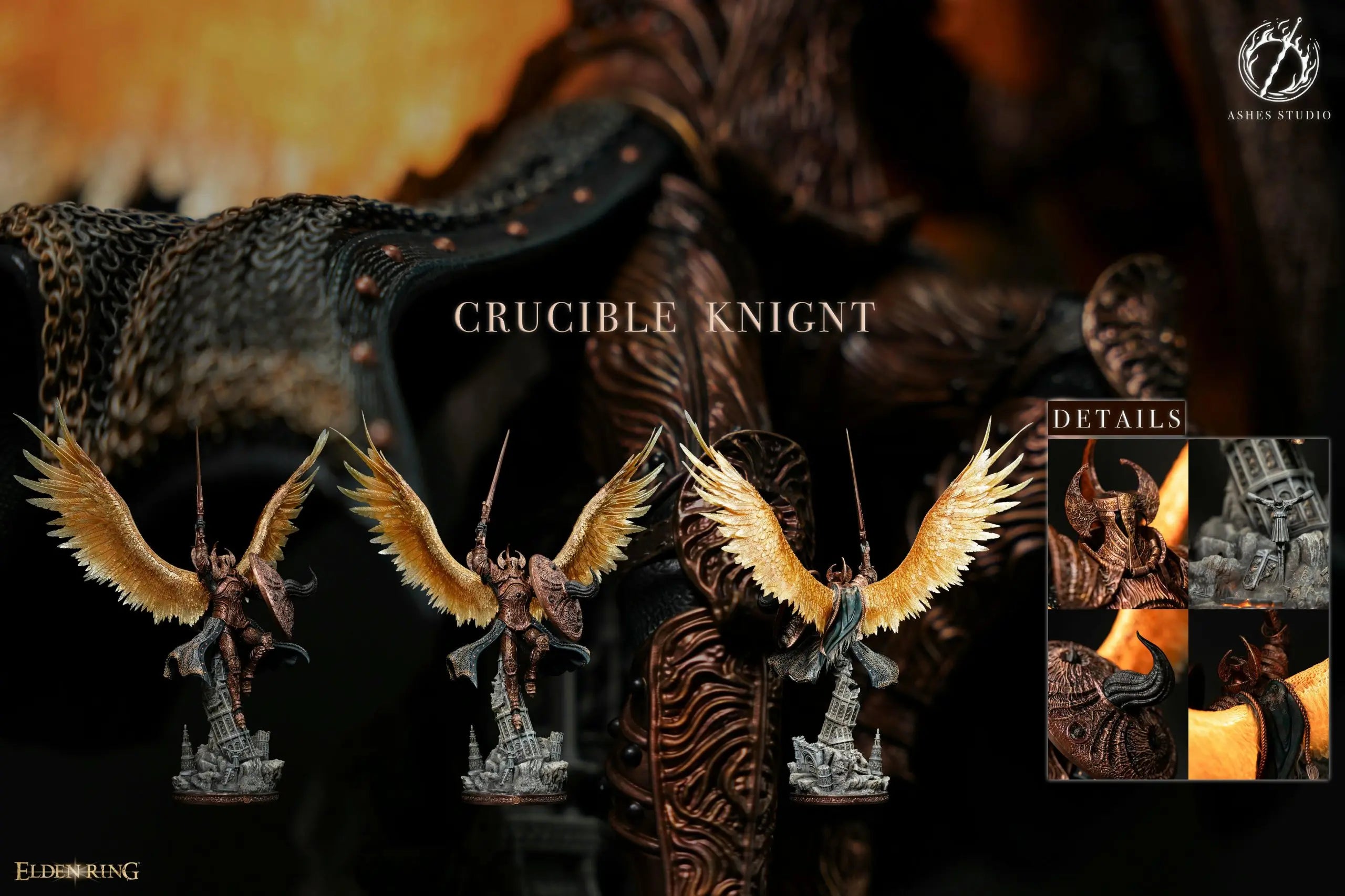 Ashes Studio - Elden Ring Crucible Knight Aspects of the Crucible Wings 2.0 Rengoku Kyojuro