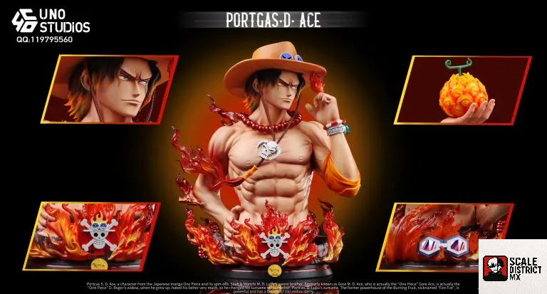 UNO Studio - One Piece 1/4 Portgas D. Ace Bust