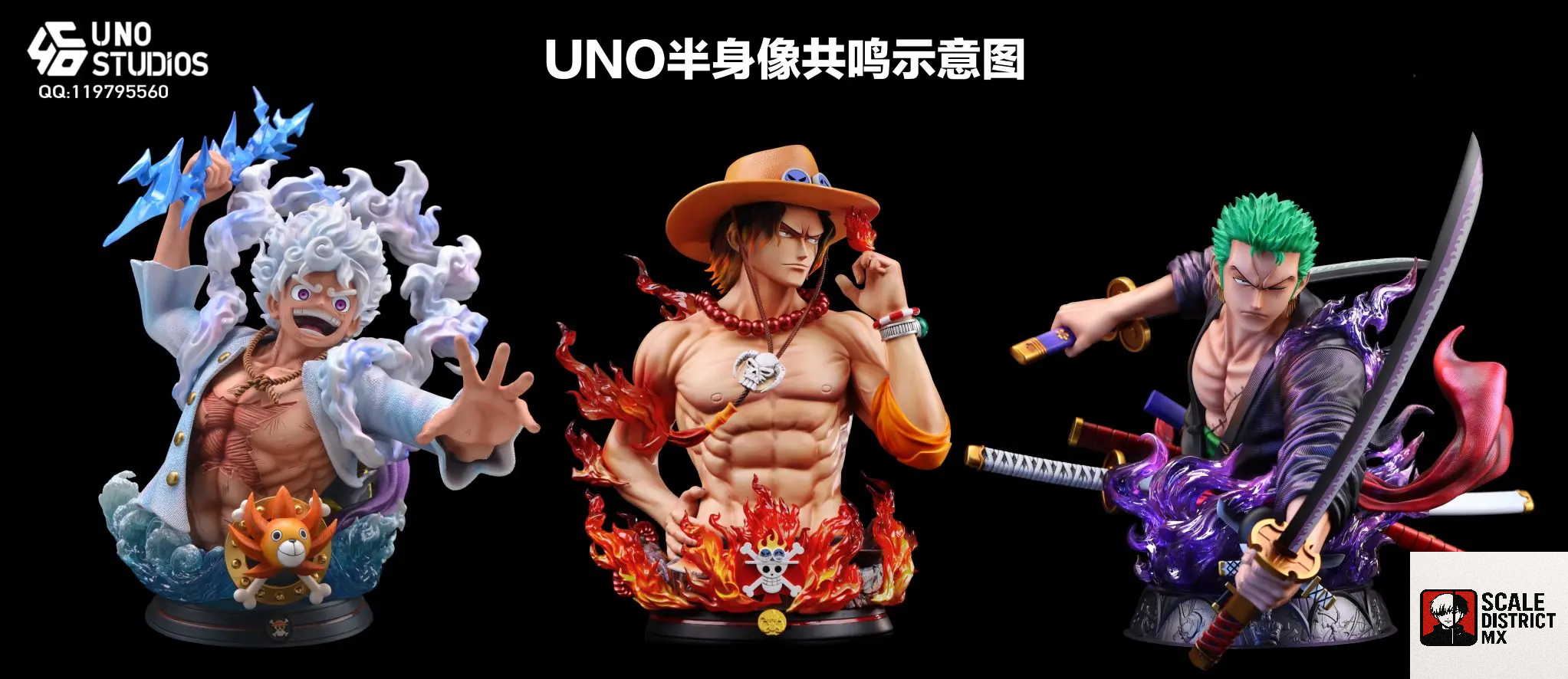 UNO Studio - One Piece 1/4 Portgas D. Ace Bust