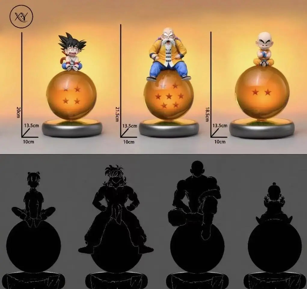 XY Studio - Dragon Ball Sitting Bead Series Goku & Kuririn & Master Roshi