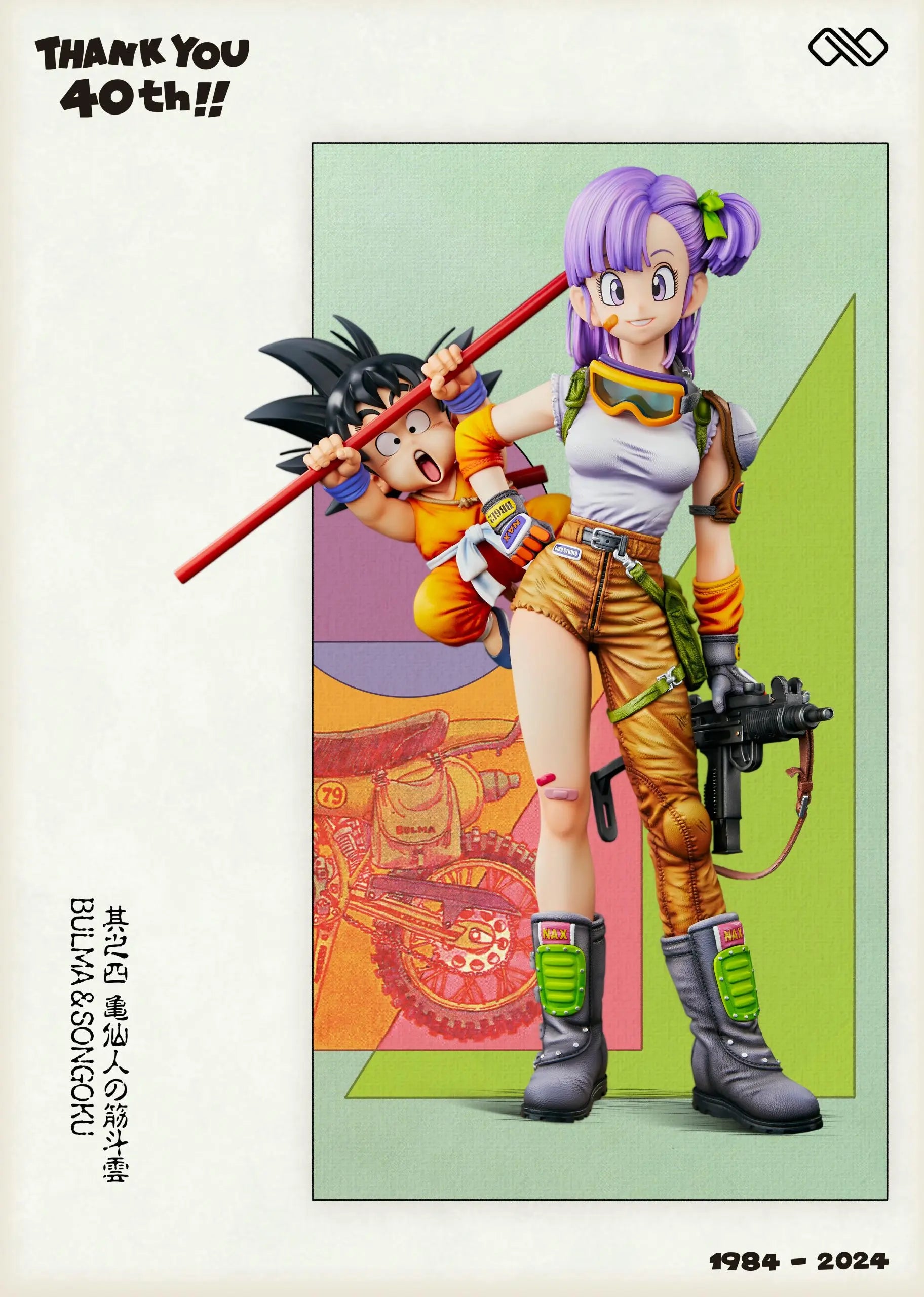 Infinite Studio - Dragon Ball Title page 40th Anniversary Series #2 Bulma & Goku