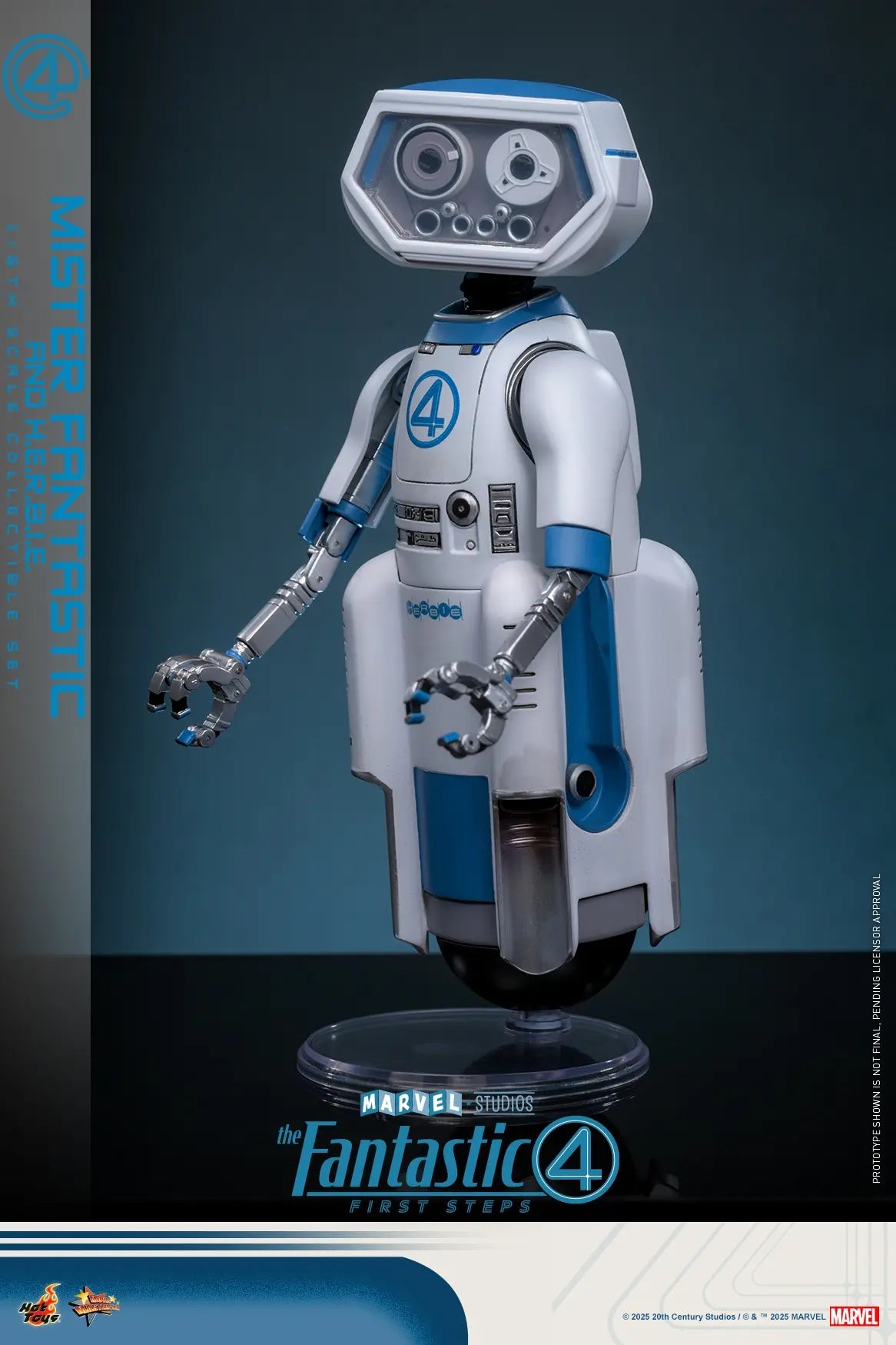 Hottoys - The Fantastic Four: First Steps Mister Fantastic and H.E.R.B.I.E. 1/6th scale Collectible Figure Set MMS821 MMS822 (Licensed)