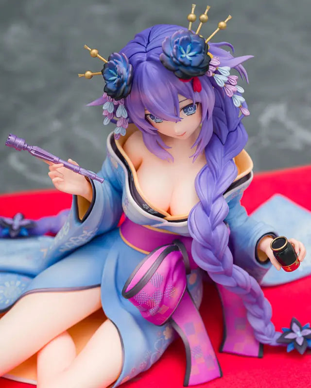 KADOKAWA - "Neptunia x SENRAN KAGURA: Ninja Wars" Purple Heart / Black Heart Kimono Ver. Dual Figure Set 1/7 Complete Figure (Licensed)