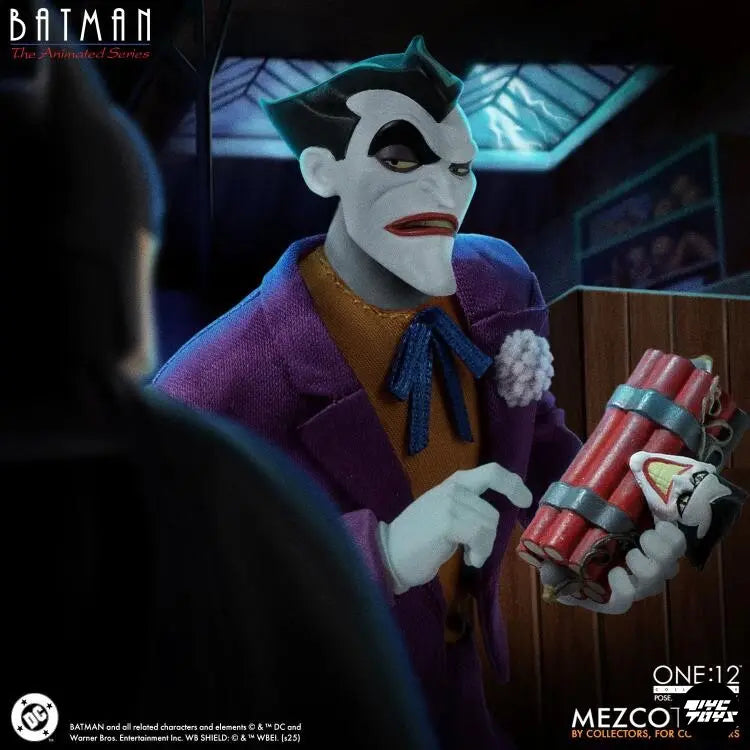 Mezco Studio - Batman 1/12 DC Animated Batman Joker Action Figure (Licensed)