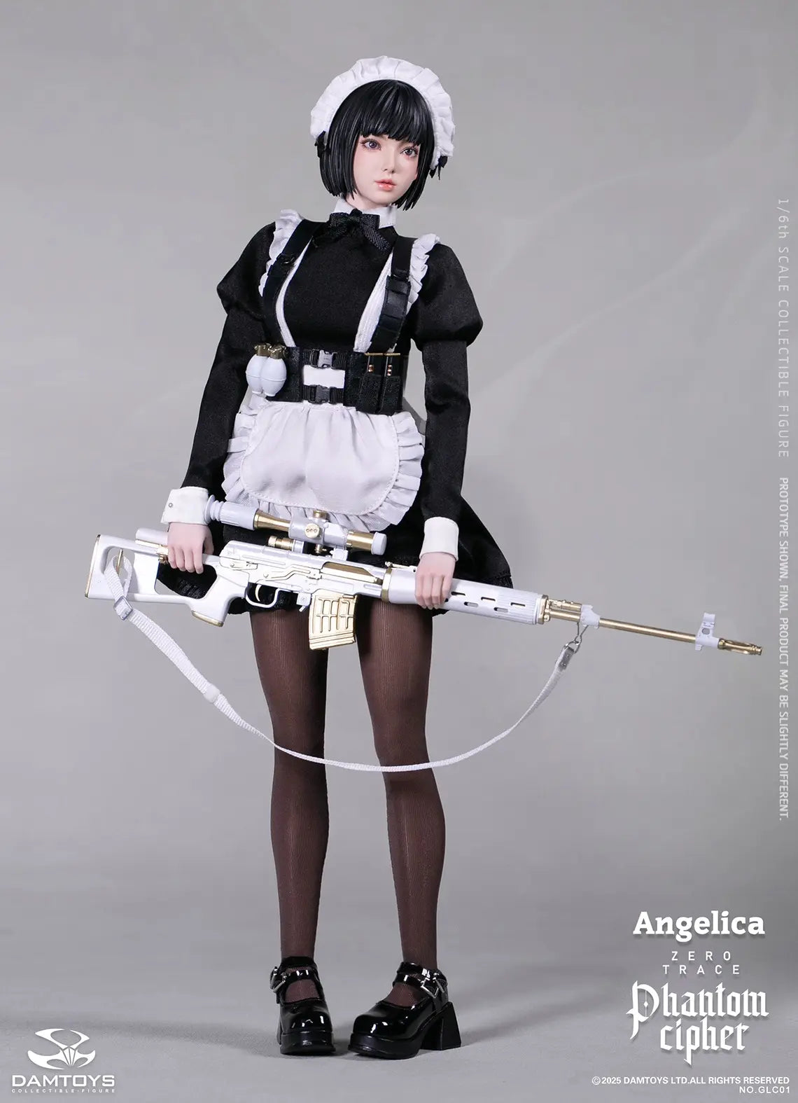 DAMTOYS - 1/6th scale PHANTOM CIPHER: ZERO TRACE ANGELICA Original Story Collectible Figure GLC01 (Licensed)