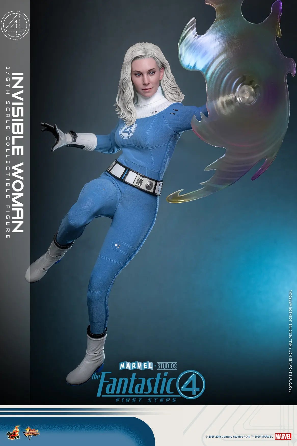 Hottoys - The Fantastic Four: First Steps Invisible Woman and H.E.R.B.I.E. 1/6th scale Collectible Figure Set MMS823 MMS824 (Licensed)
