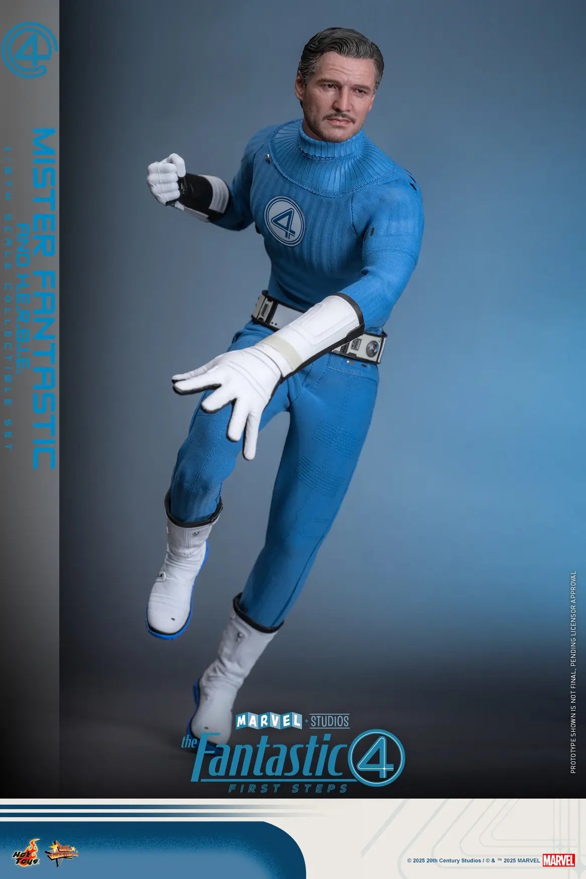 Hottoys - The Fantastic Four: First Steps Mister Fantastic and H.E.R.B.I.E. 1/6th scale Collectible Figure Set MMS821 MMS822 (Licensed)