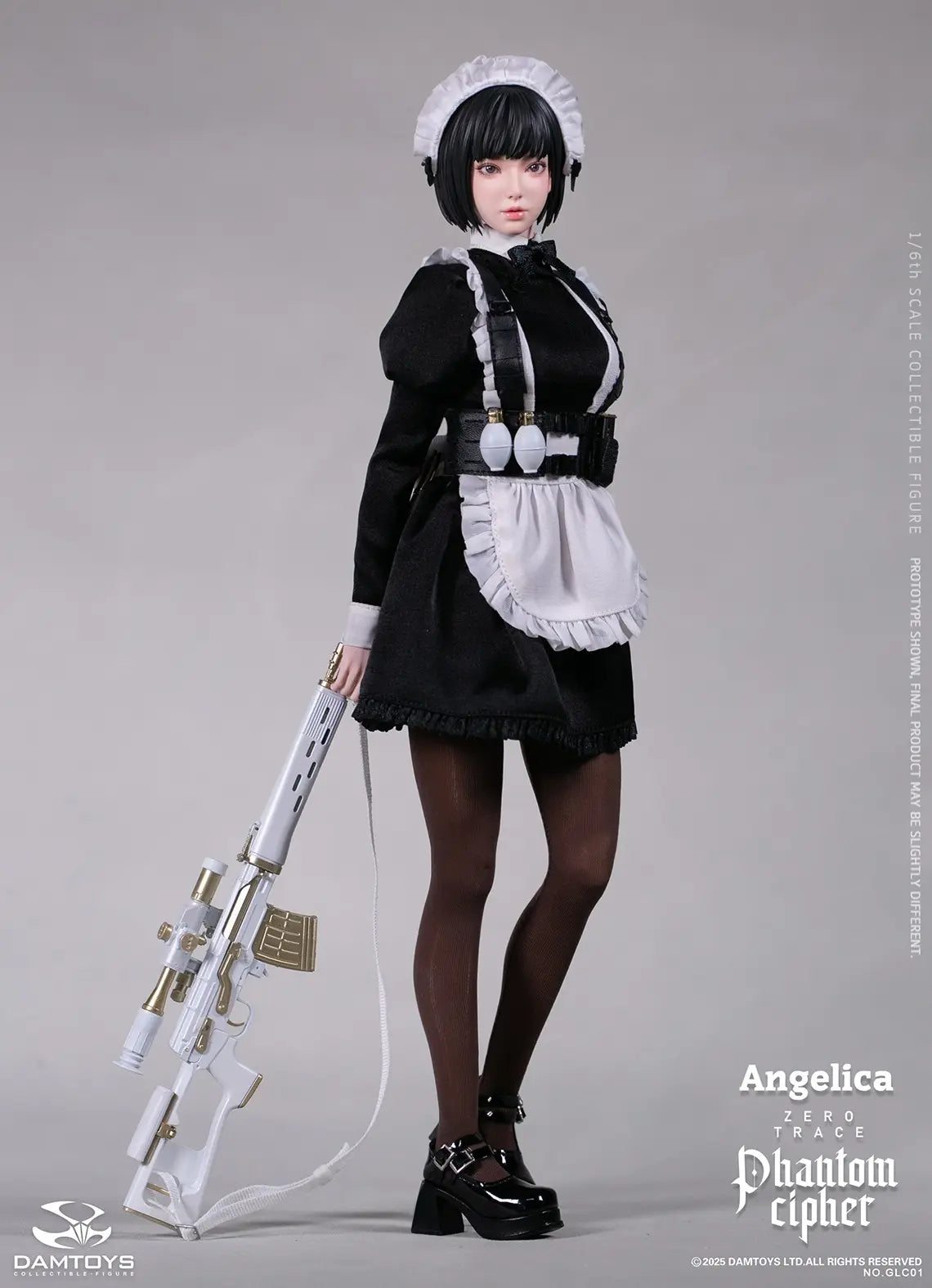 DAMTOYS - 1/6th scale PHANTOM CIPHER: ZERO TRACE ANGELICA Original Story Collectible Figure GLC01 (Licensed)