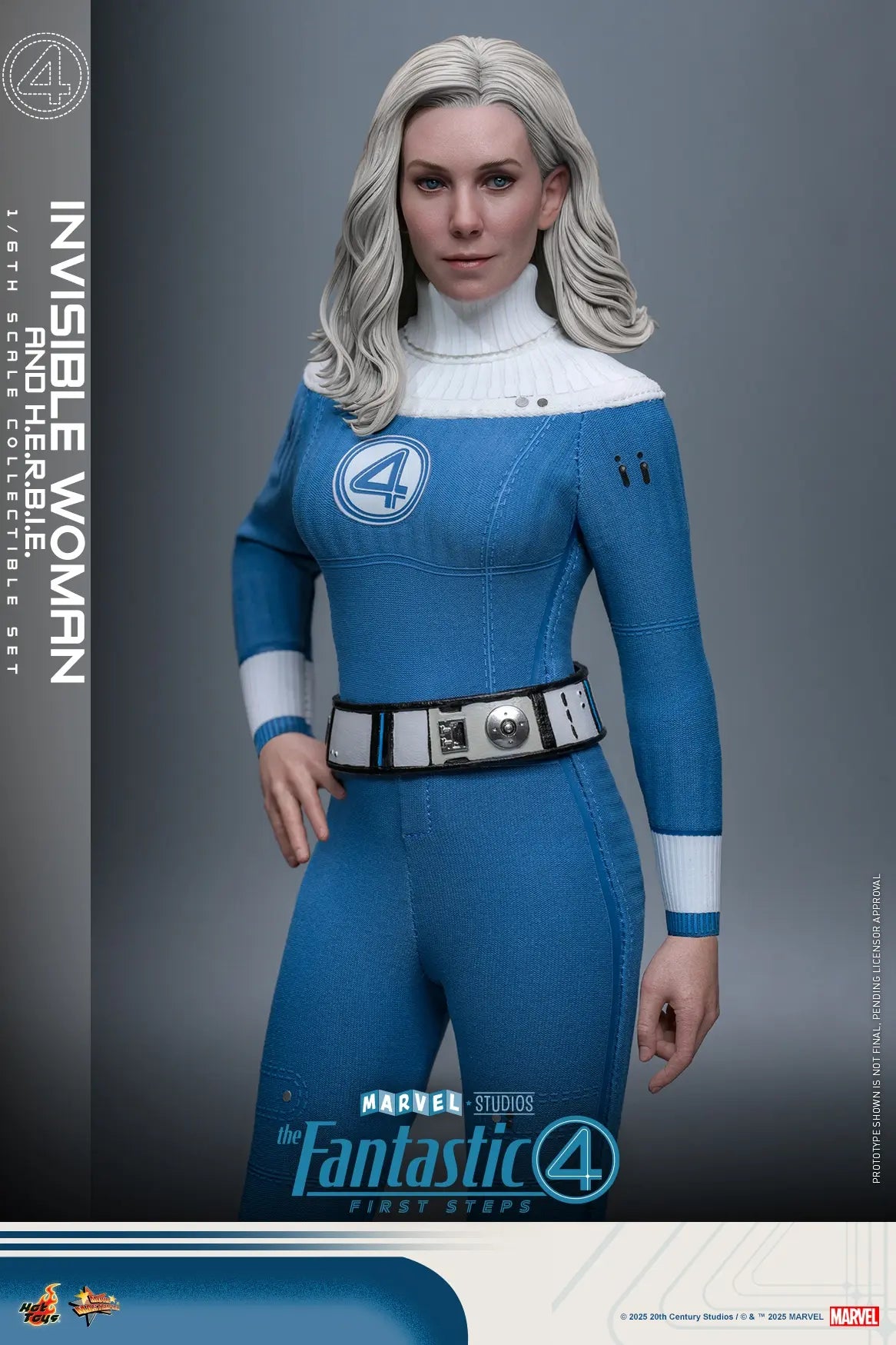 Hottoys - The Fantastic Four: First Steps Invisible Woman and H.E.R.B.I.E. 1/6th scale Collectible Figure Set MMS823 MMS824 (Licensed)