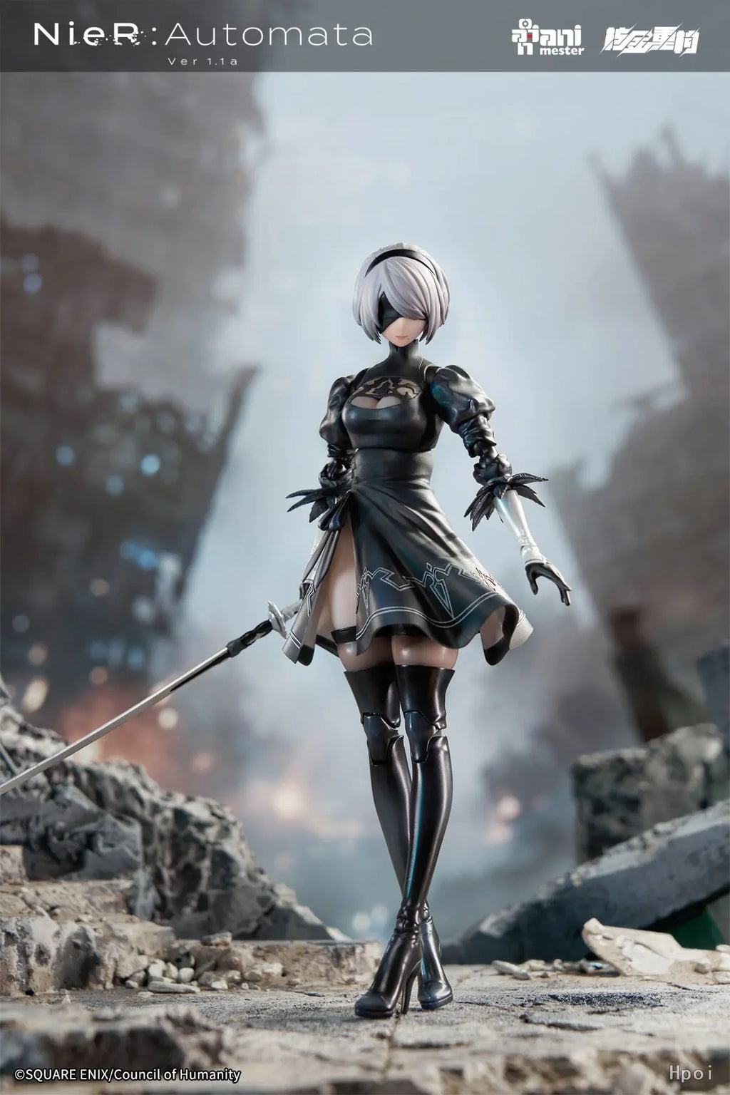 AniMester X Nuclear Gold Reconstruction - YoRHa No.2 Type B - 1/9 Scale Action Figure (Licensed)