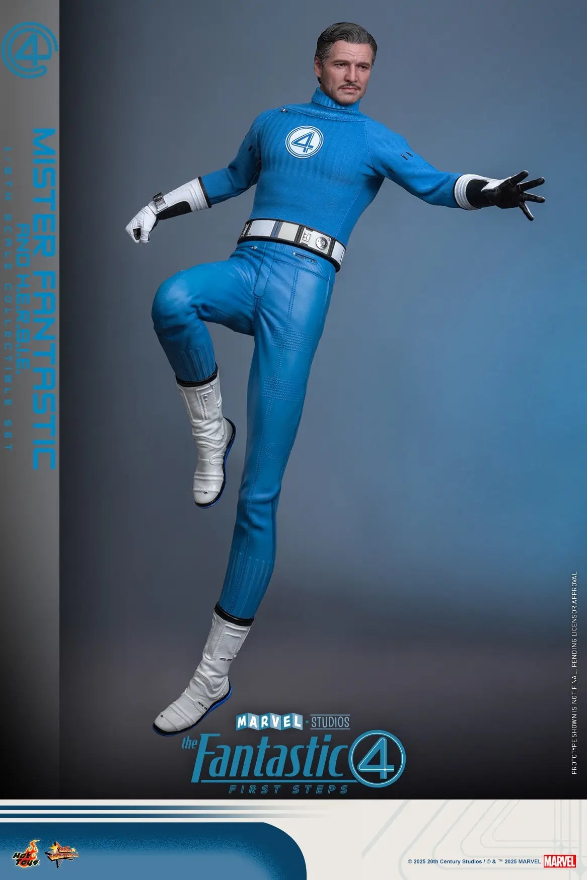 Hottoys - The Fantastic Four: First Steps Mister Fantastic and H.E.R.B.I.E. 1/6th scale Collectible Figure Set MMS821 MMS822 (Licensed)